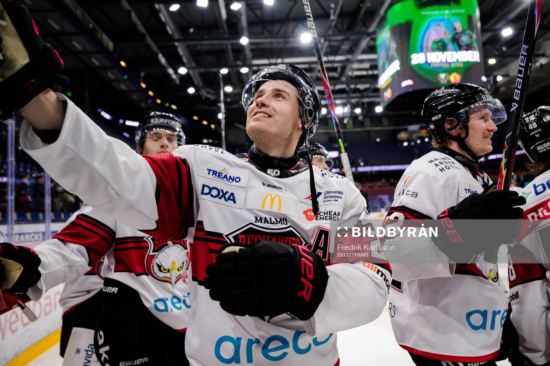 Malmö Redhawks Janne Kuokkanen jublar