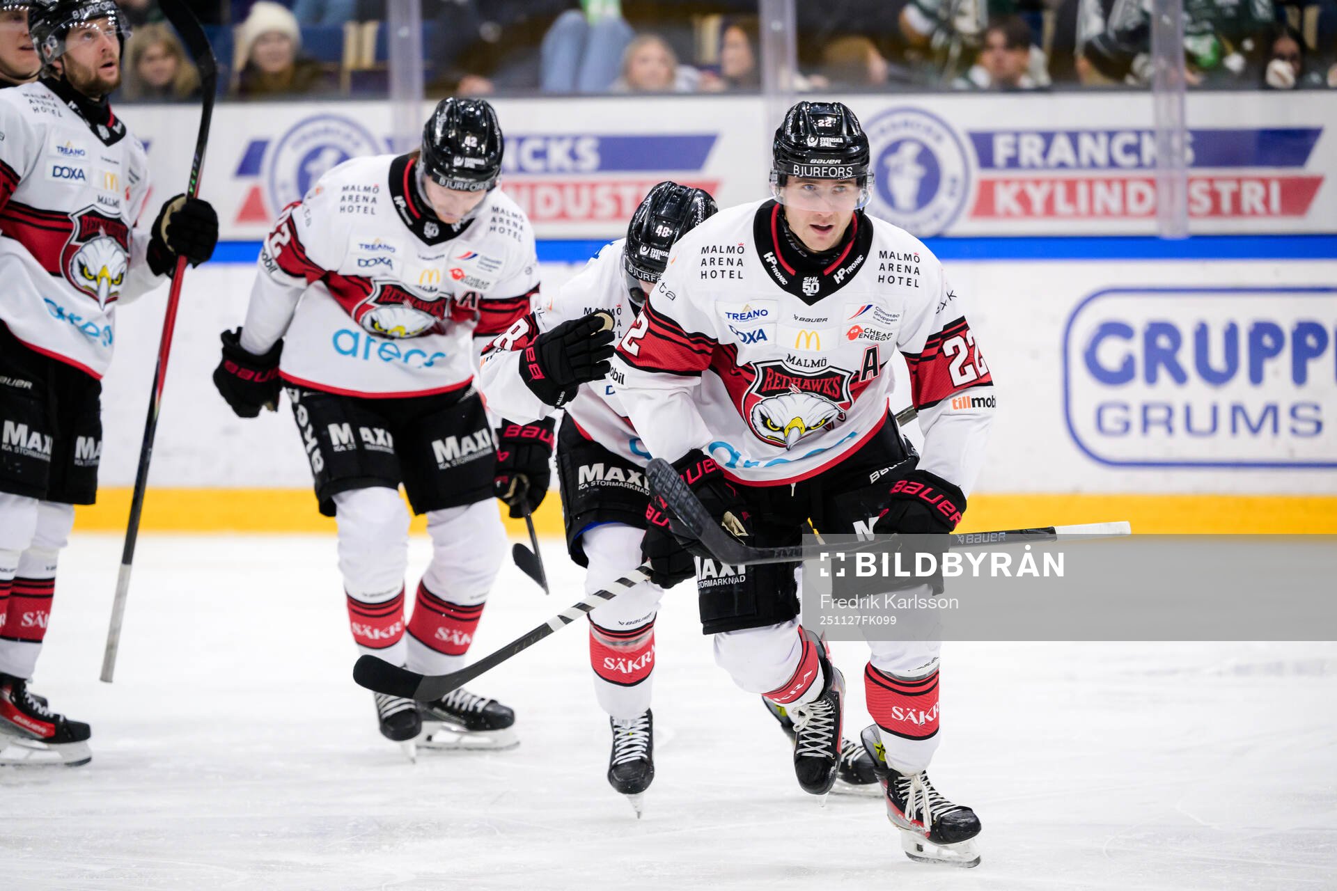 Malmö Redhawks Janne Kuokkanen jublar