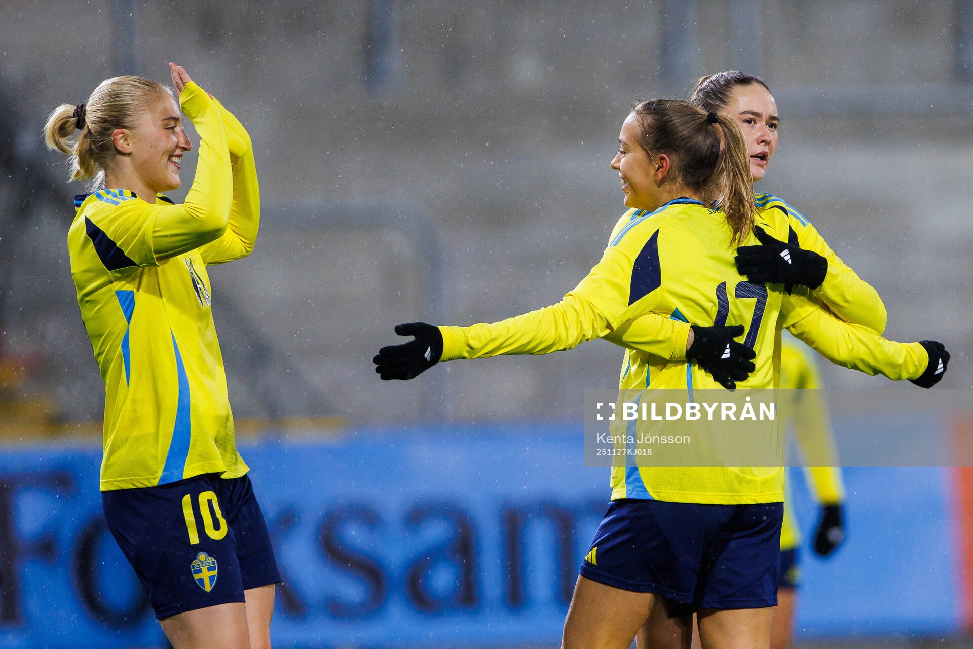 Wilma Leidhammar, Svea Rehnberg and Sara Eriksson of Sweden