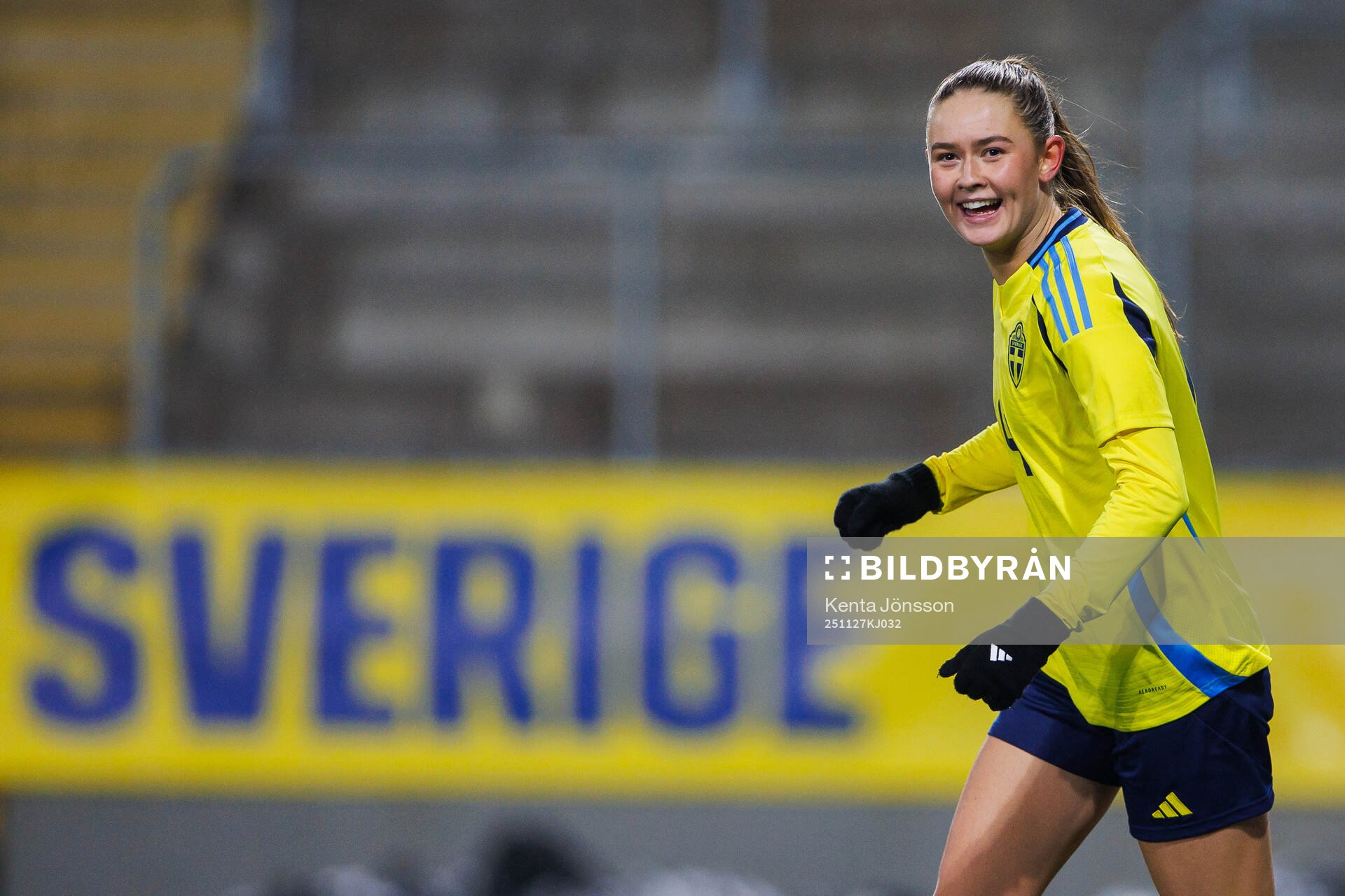 Svea Rehnberg of Sweden celebrates