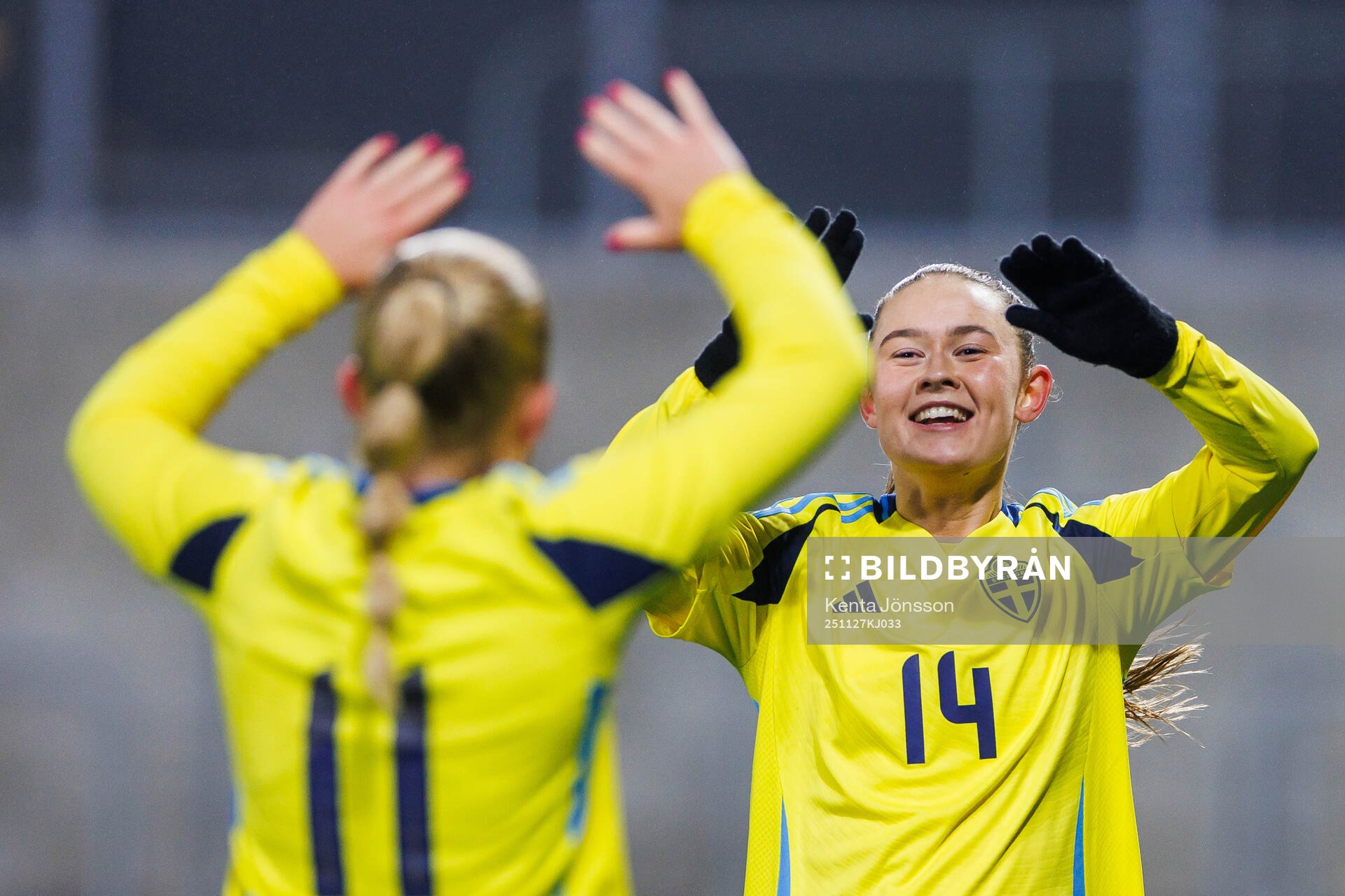 Svea Rehnberg of Sweden celebrates