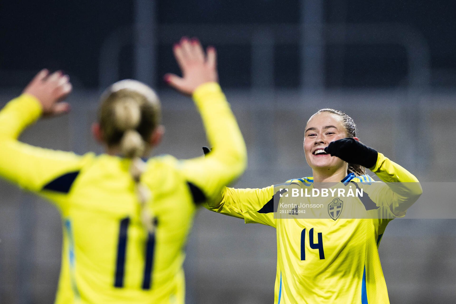 Svea Rehnberg of Sweden celebrates
