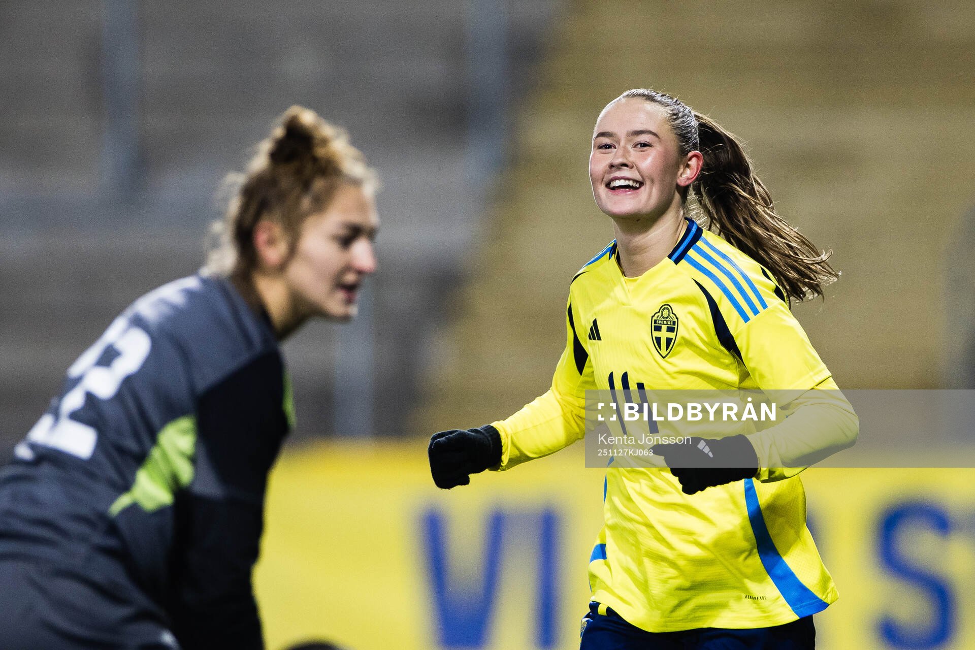 Svea Rehnberg of Sweden celebrates