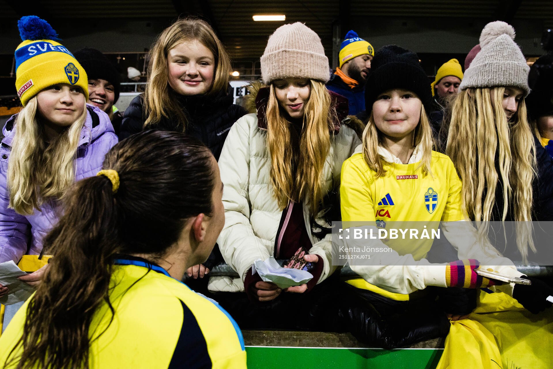 Supporters of Sweden the under-23 international friendly