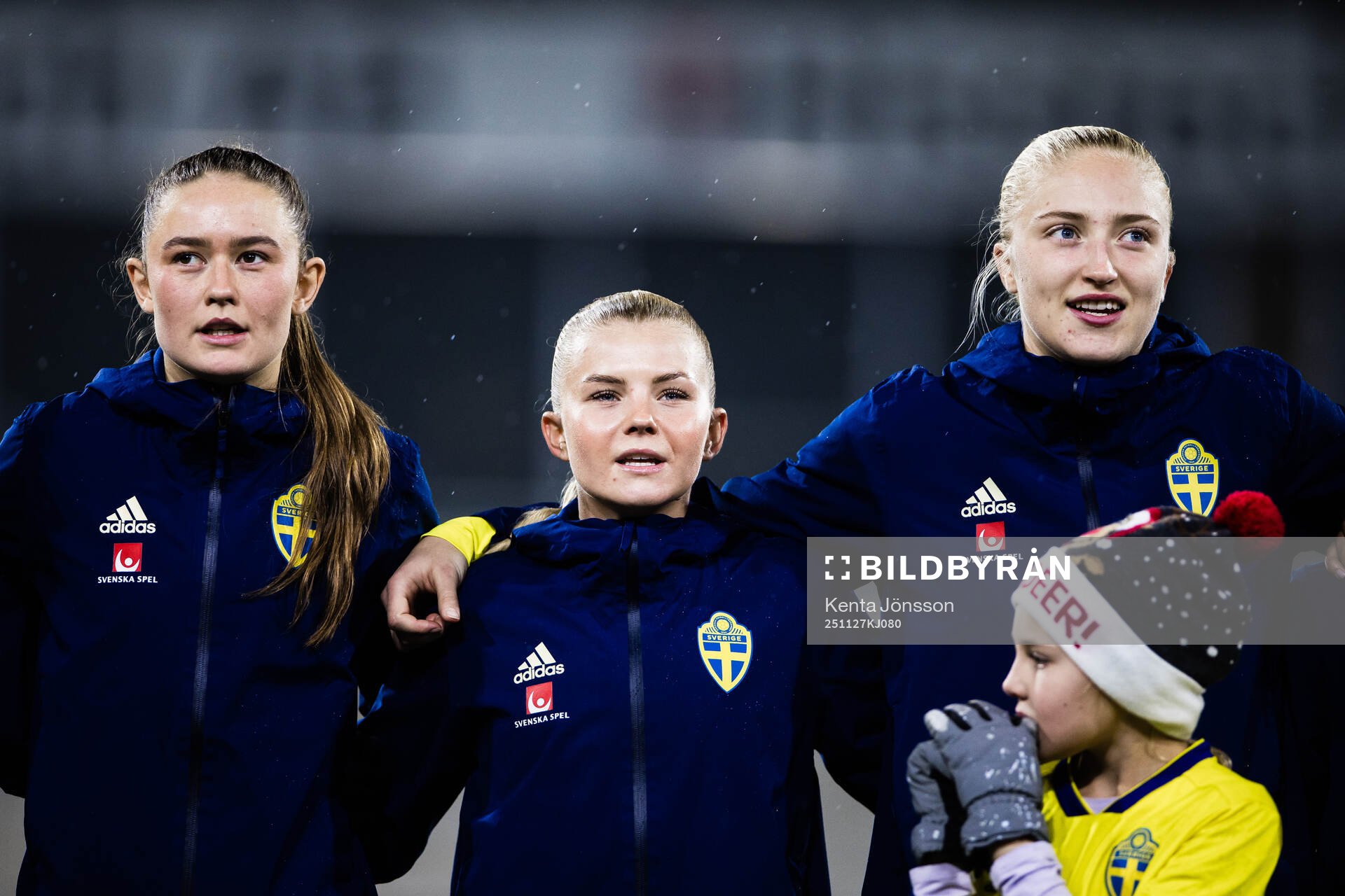 Svea Rehnberg,Matilda Nildén and Wilma Leidhammar of Sweden