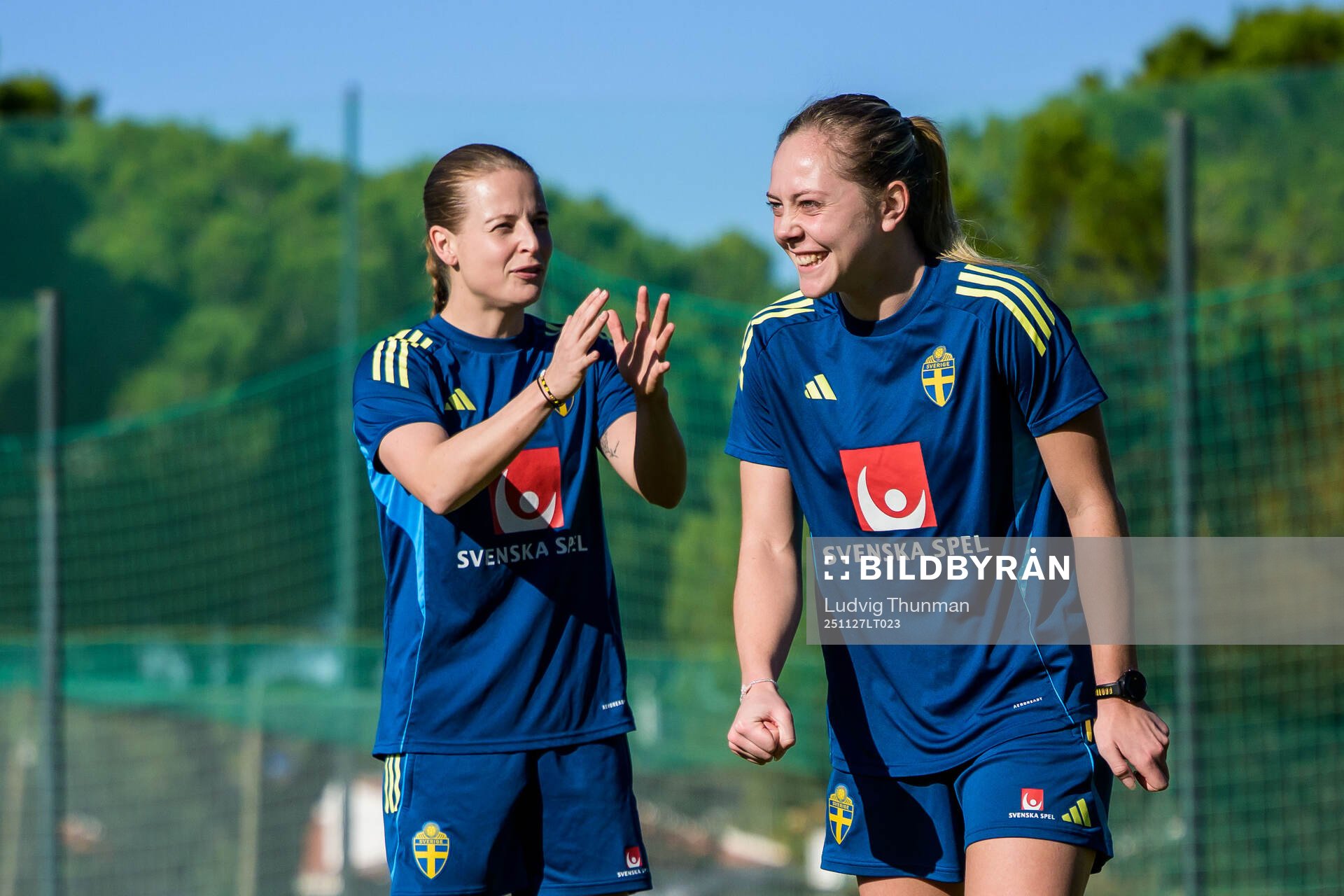 Anna Alvegård and Alice Bergström of the women's national