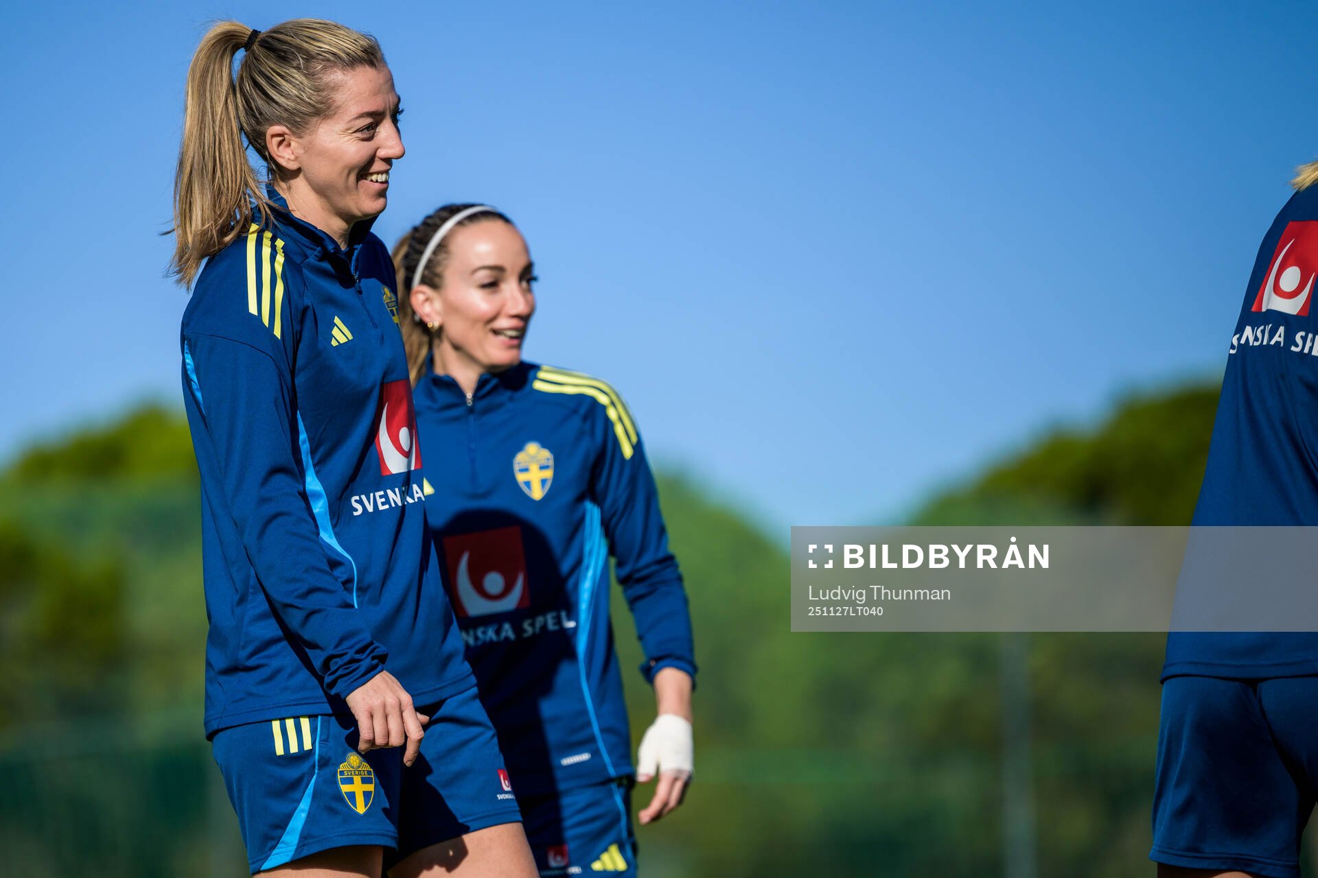 Linda Sembrant and Kosovare Asllani of the women's national