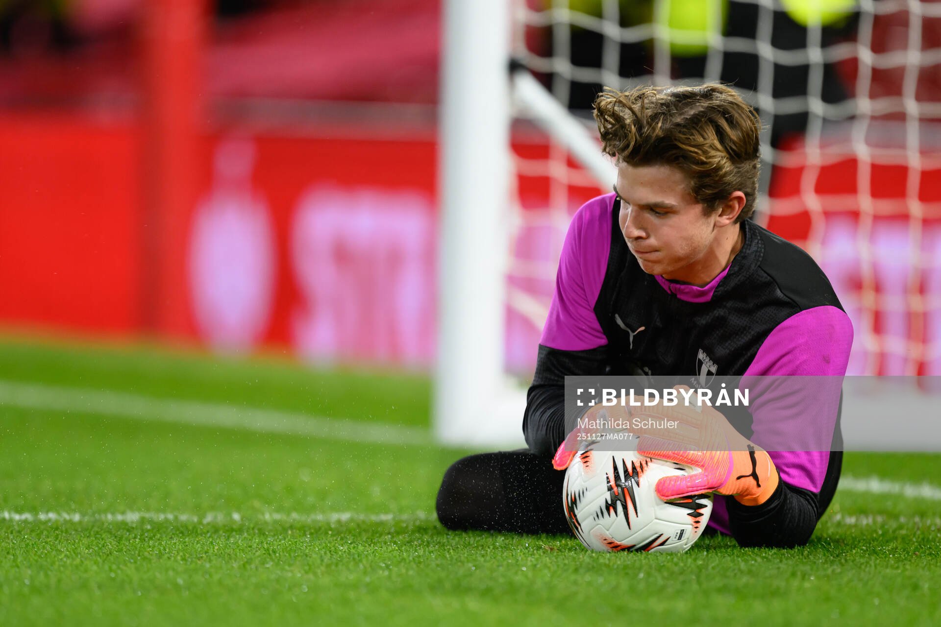 Goalkeeper Melker Ellborg of Malmö FF