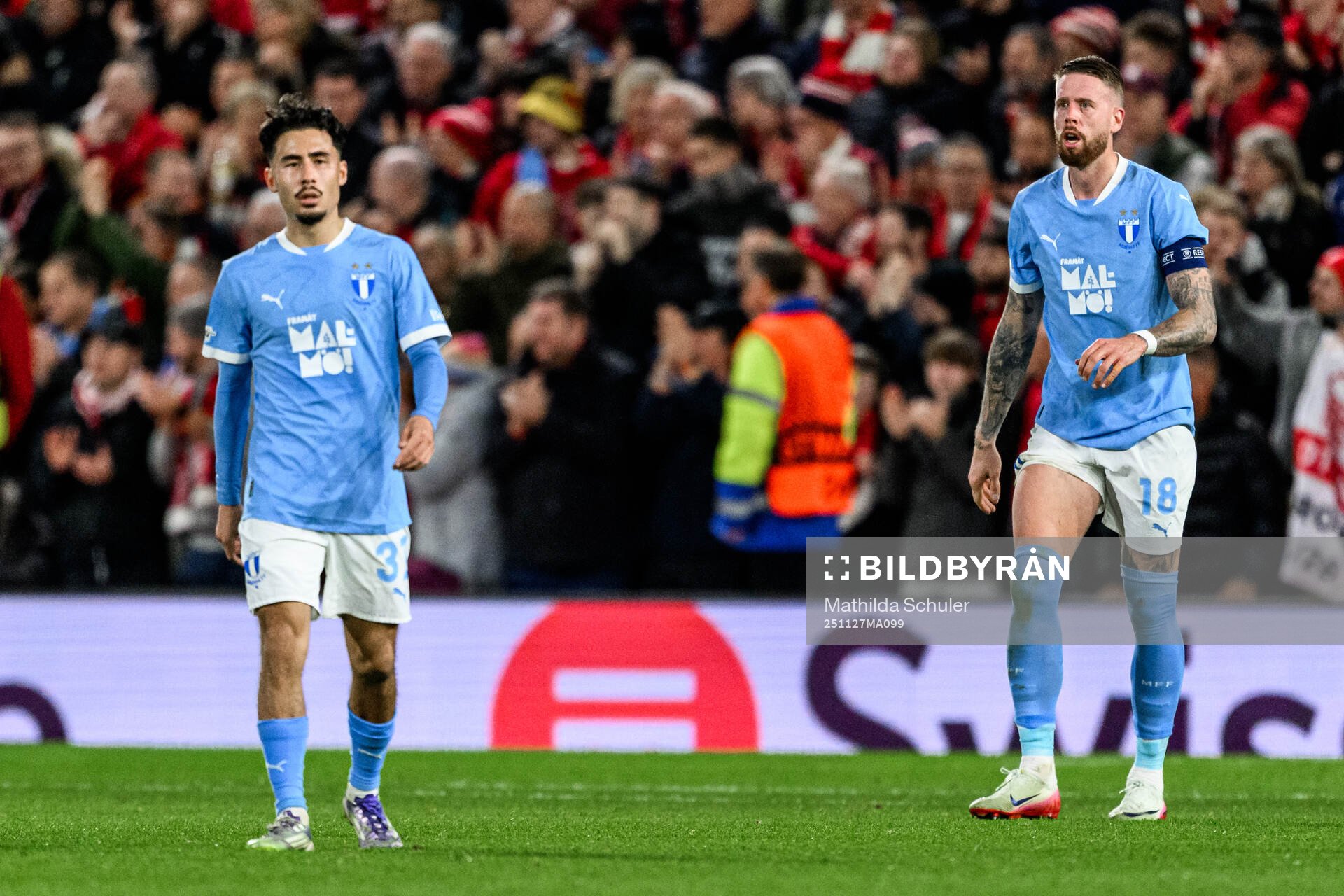 Pontus Jansson of Malmö FF looks dejected