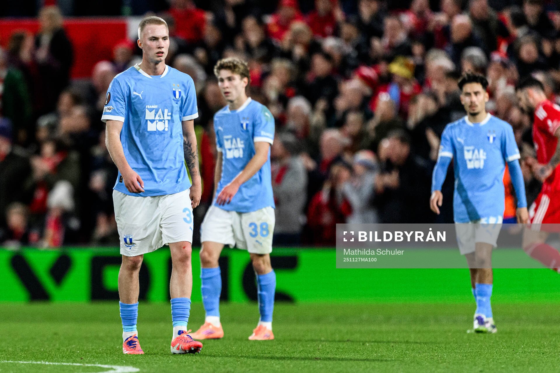 Daniel Gudjohnsen of Malmö FF looks dejected