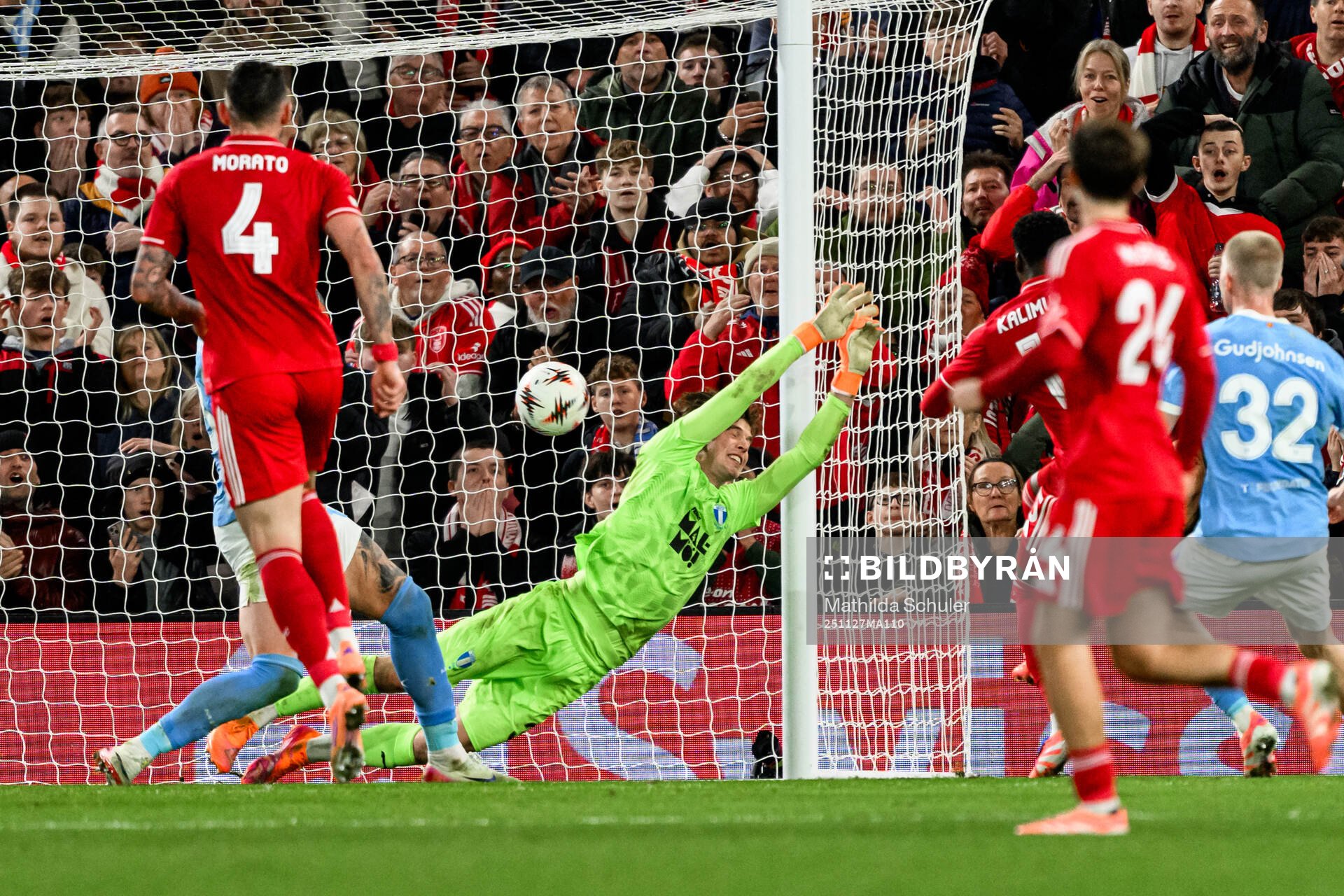 Goalkeeper Melker Ellborg of Malmö FF