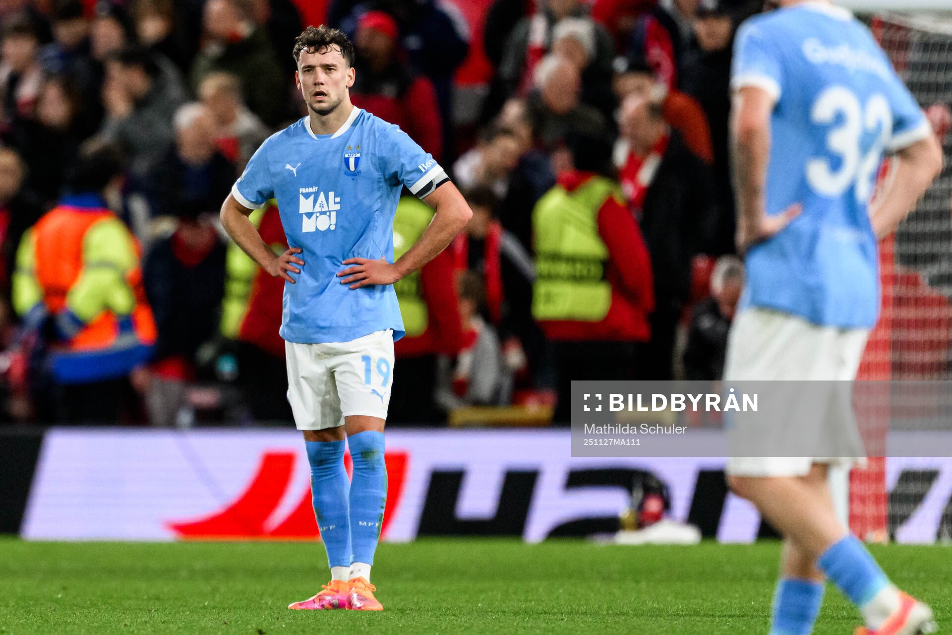 Colin Rösler of Malmö FF looks dejected