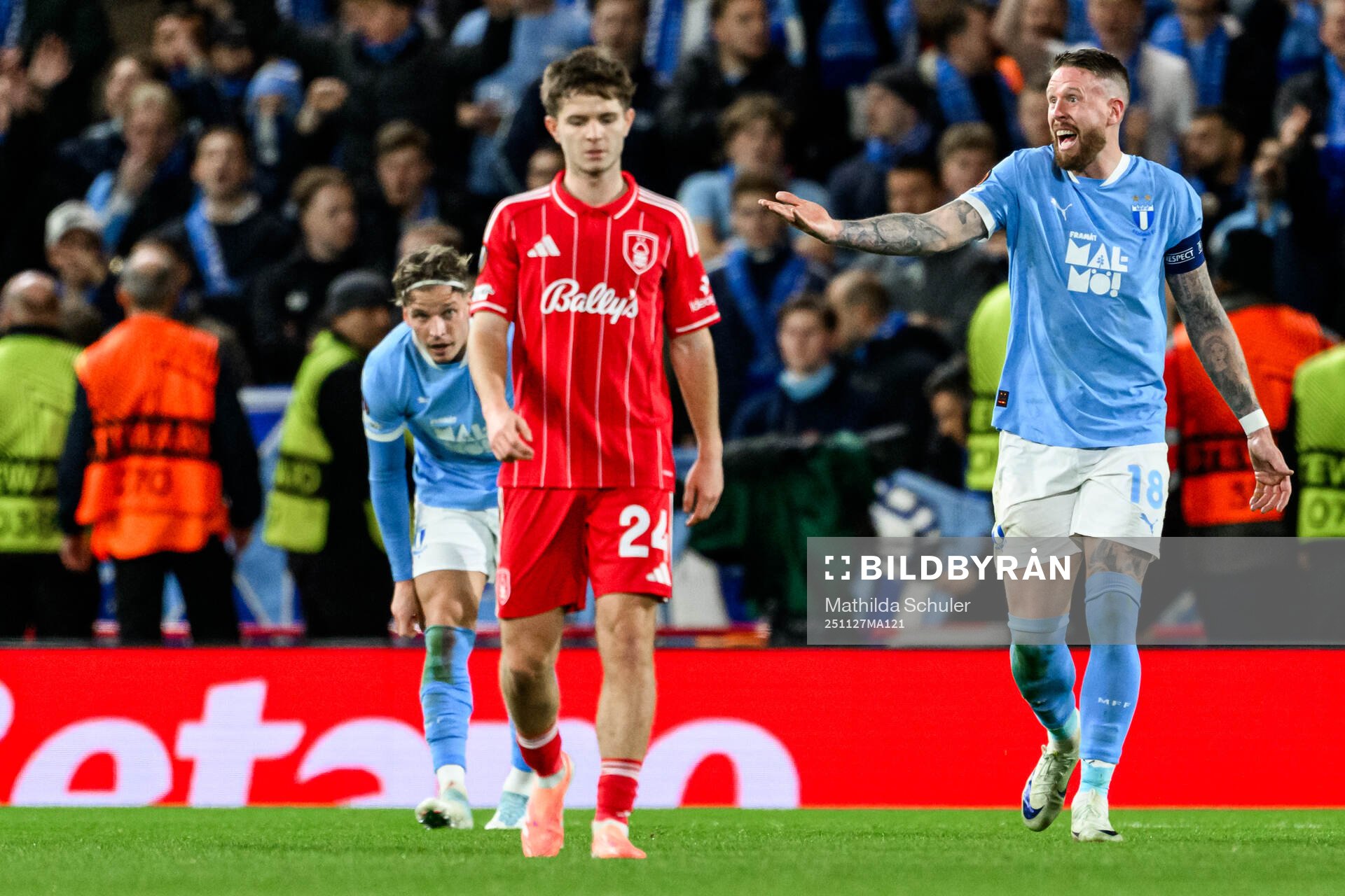 Pontus Jansson of Malmö FF looks dejected