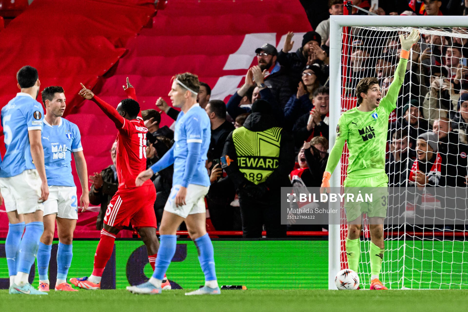 Goalkeeper Melker Ellborg of Malmö FF