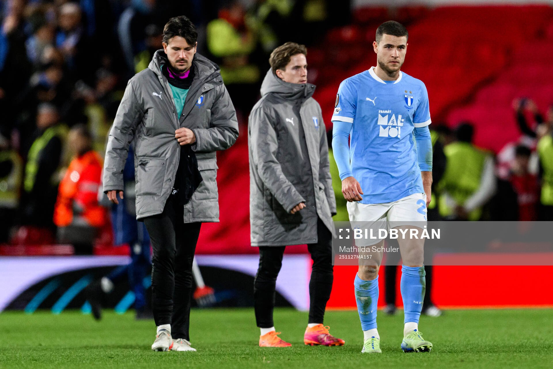 Gabriel Busanello of Malmö FF looks dejected