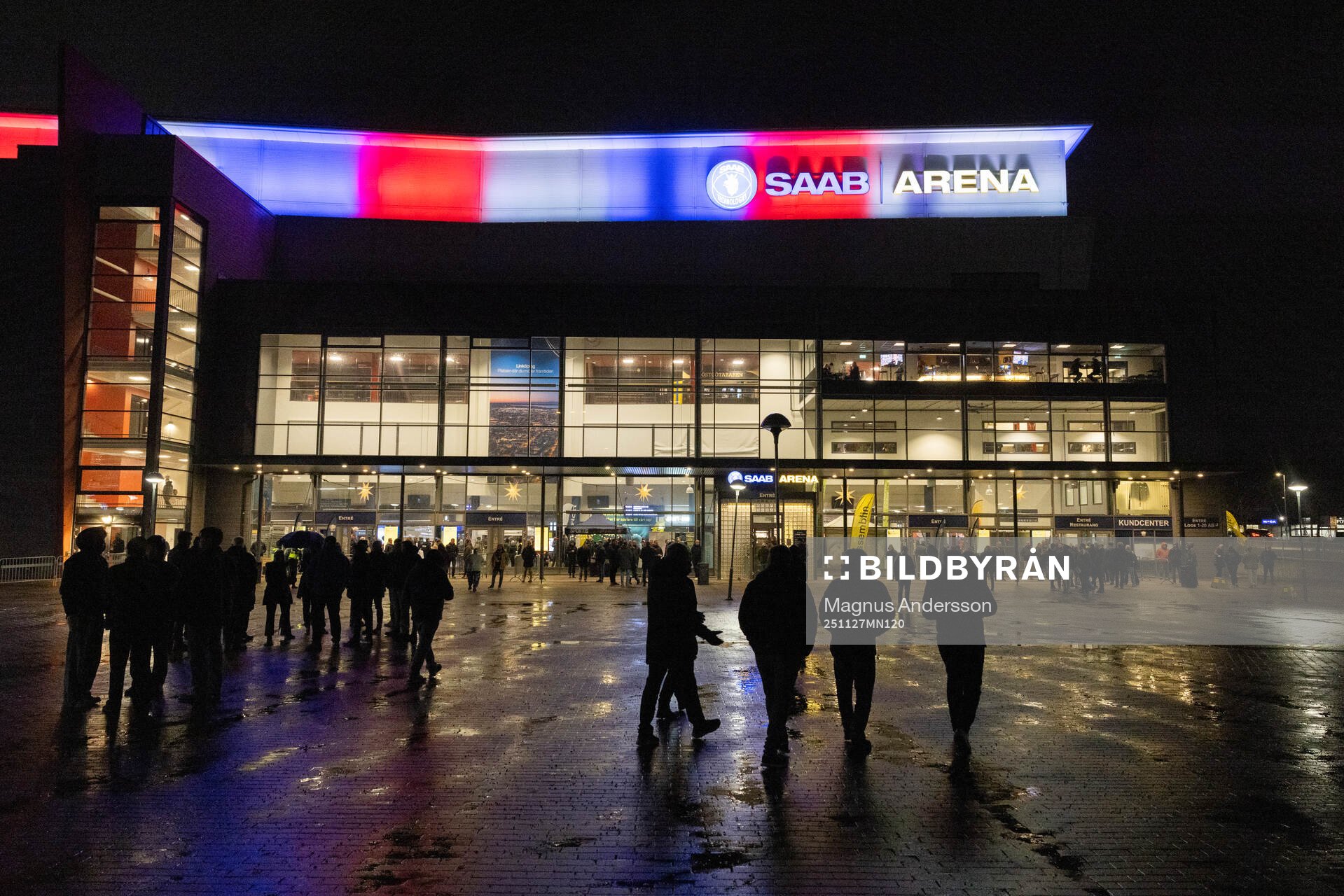 Exteriör vy av Saab Arena