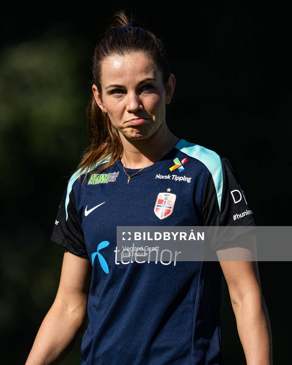 Tuva Hansen of the Norwegian women's national football team