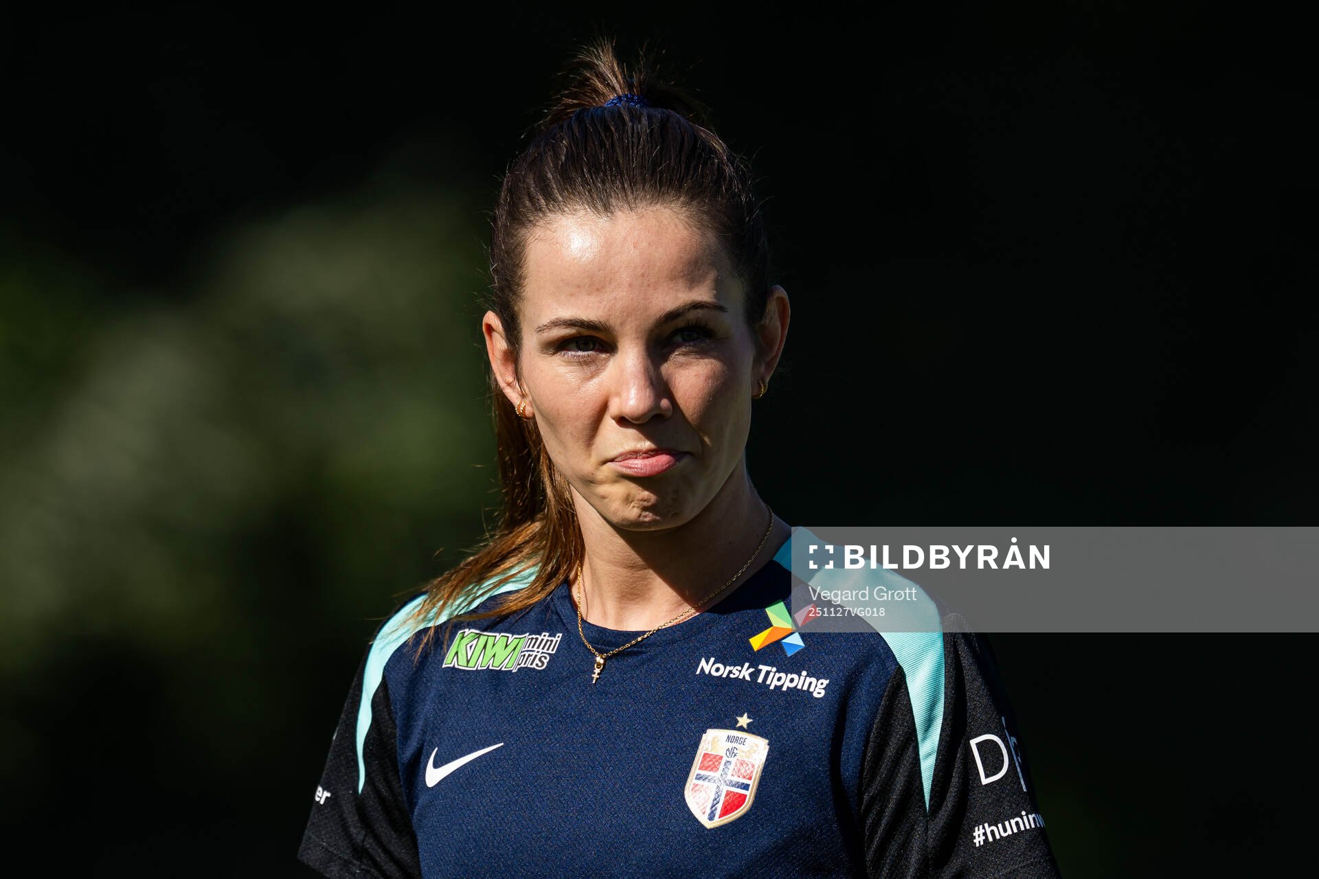 Tuva Hansen of the Norwegian women's national football team