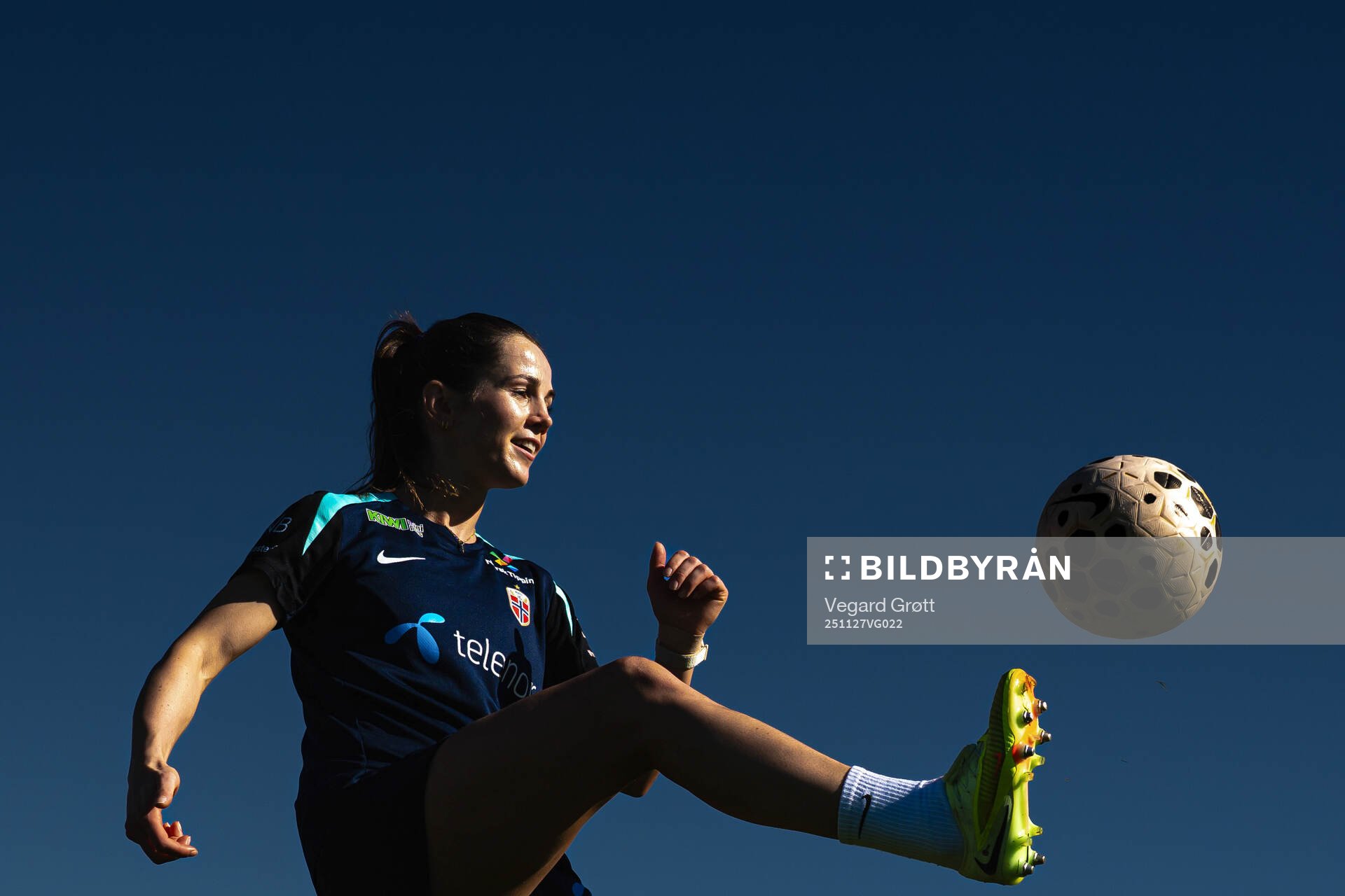 Tuva Hansen of the Norwegian women's national football team