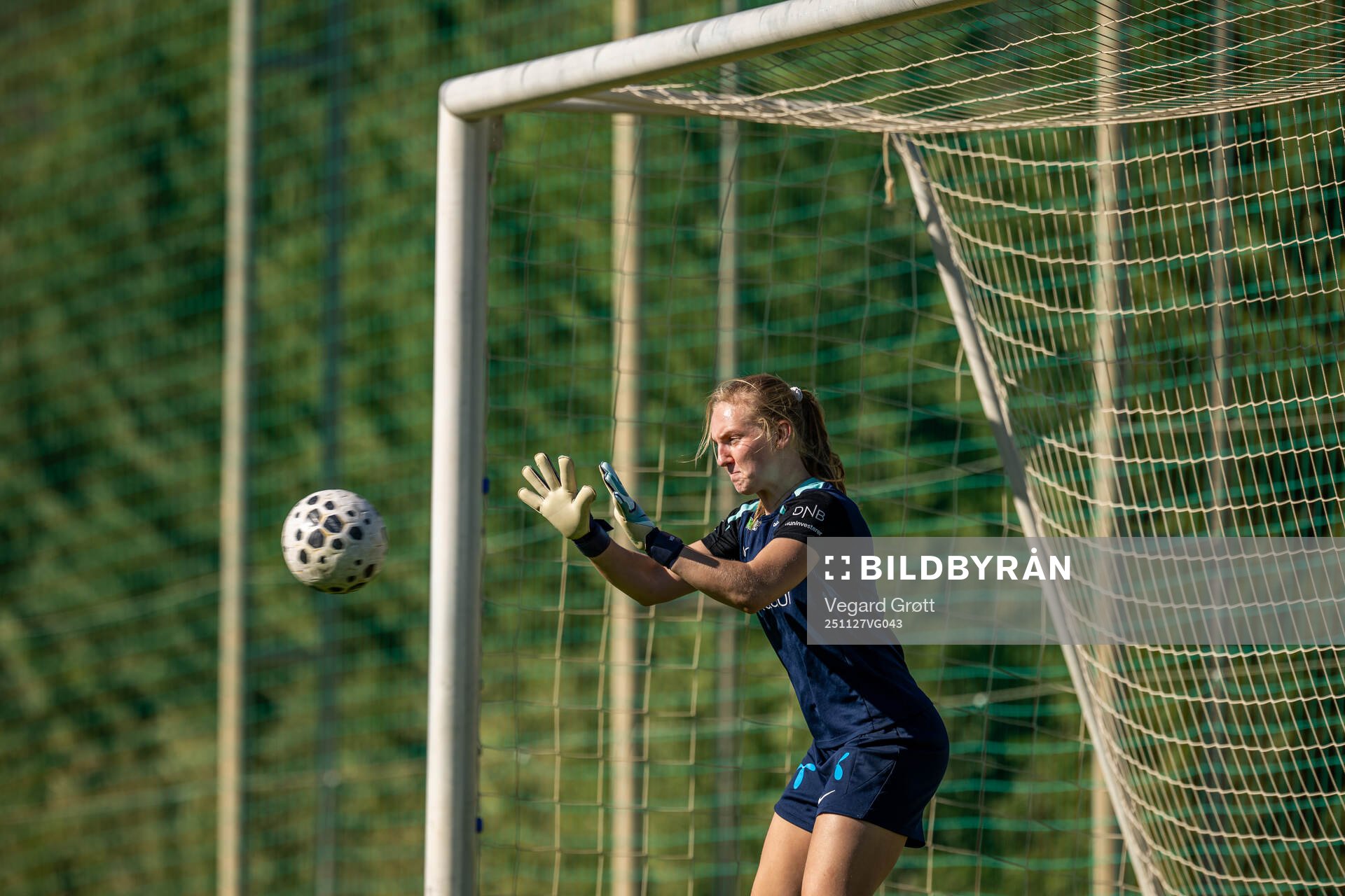 Goalkeeper Sunniva Skoglund of the Norwegian women's