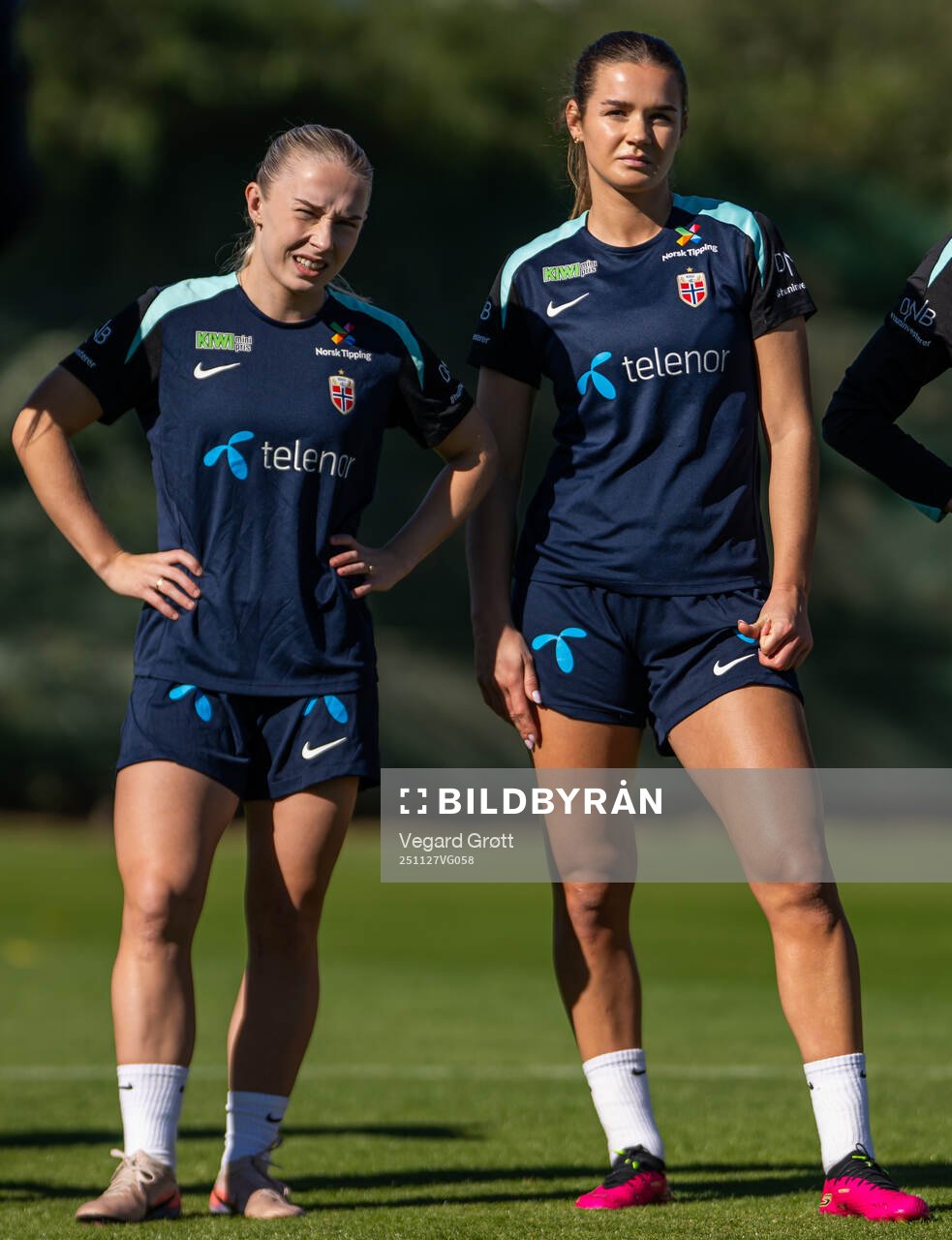 Thea Bjelde and Andrea Norheim of the Norwegian women's
