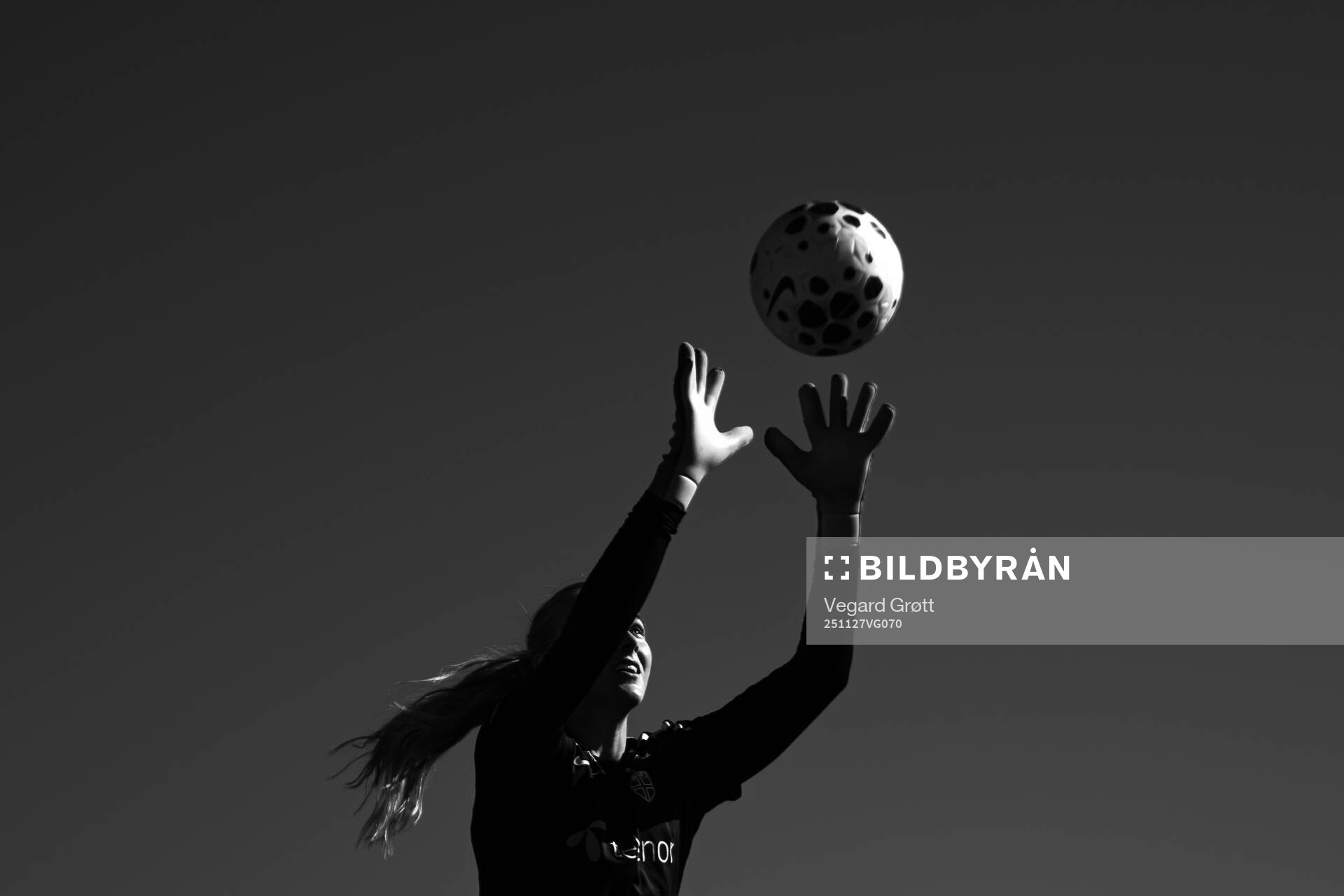 Goalkeeper Selma Panengstuen of the Norwegian women's