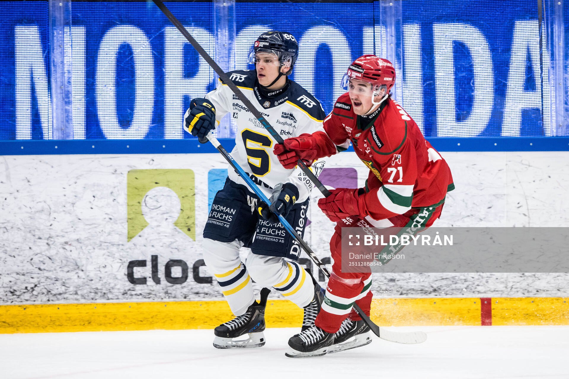 Södertäljes Felix Öhrqvist och Moras Travis Treloar