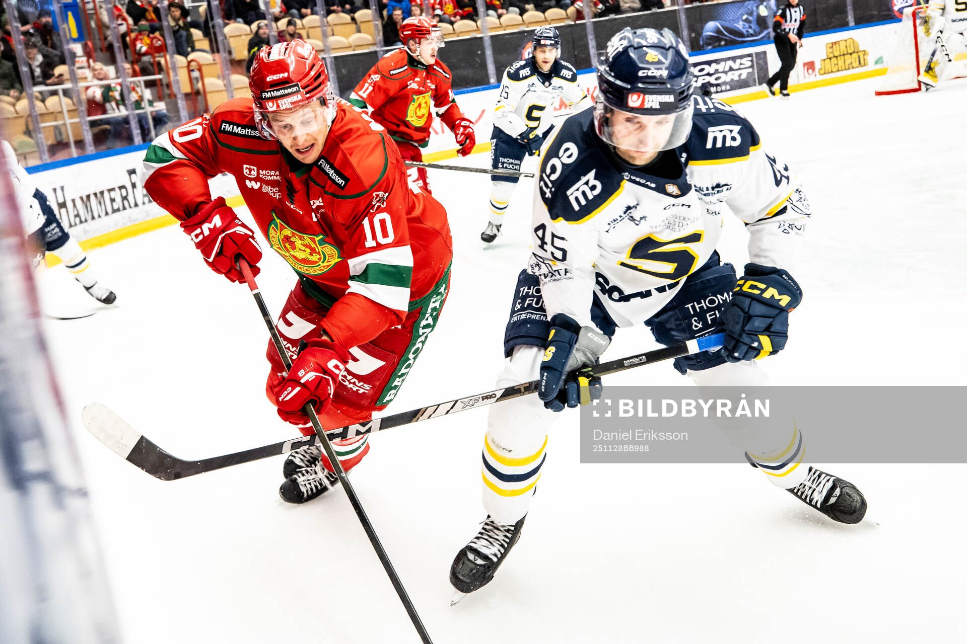 Moras Karl Smedberg och Södertäljes Sebastian Dyk