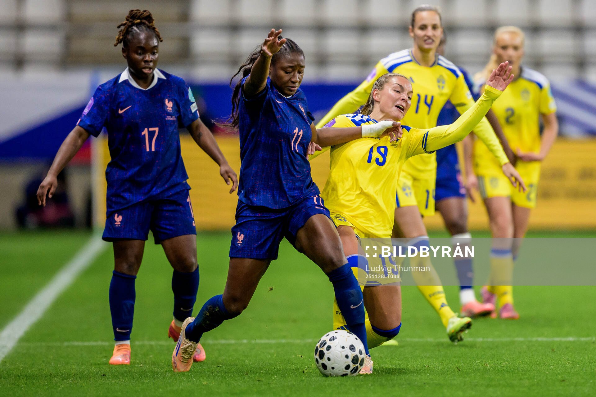 Kadidiatou Diani of France and Johanna Rytting Kaneryd of
