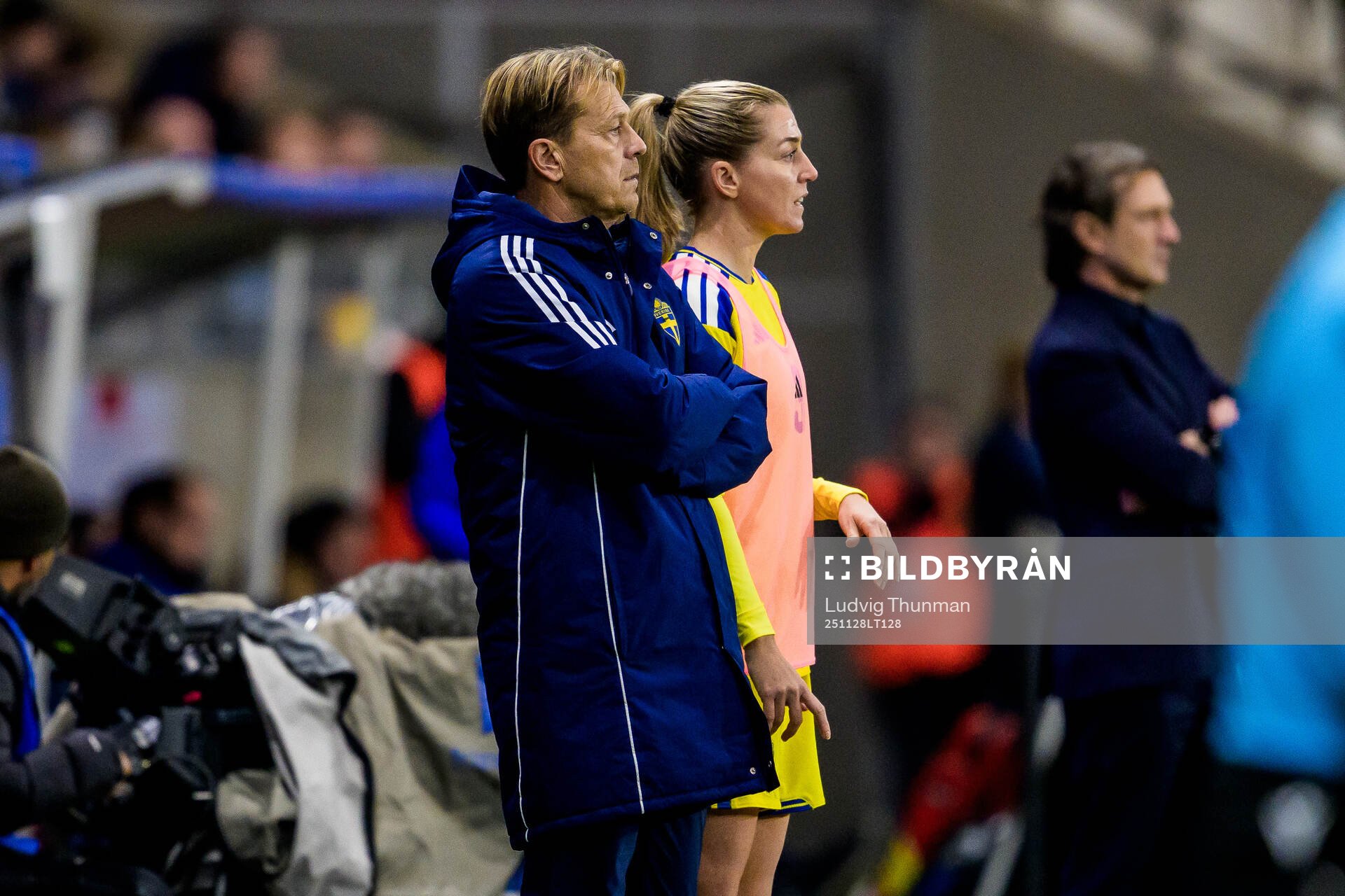 Head coach Tony Gustavsson and Linda Sembrant of Sweden