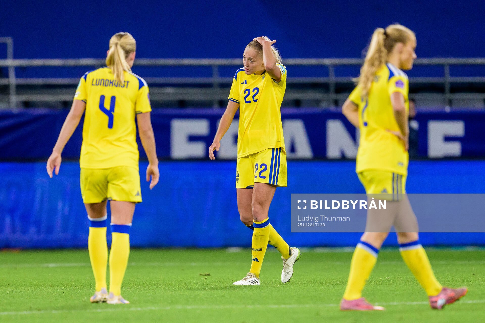 Elma Junttila Nelhage of Sweden looks dejected