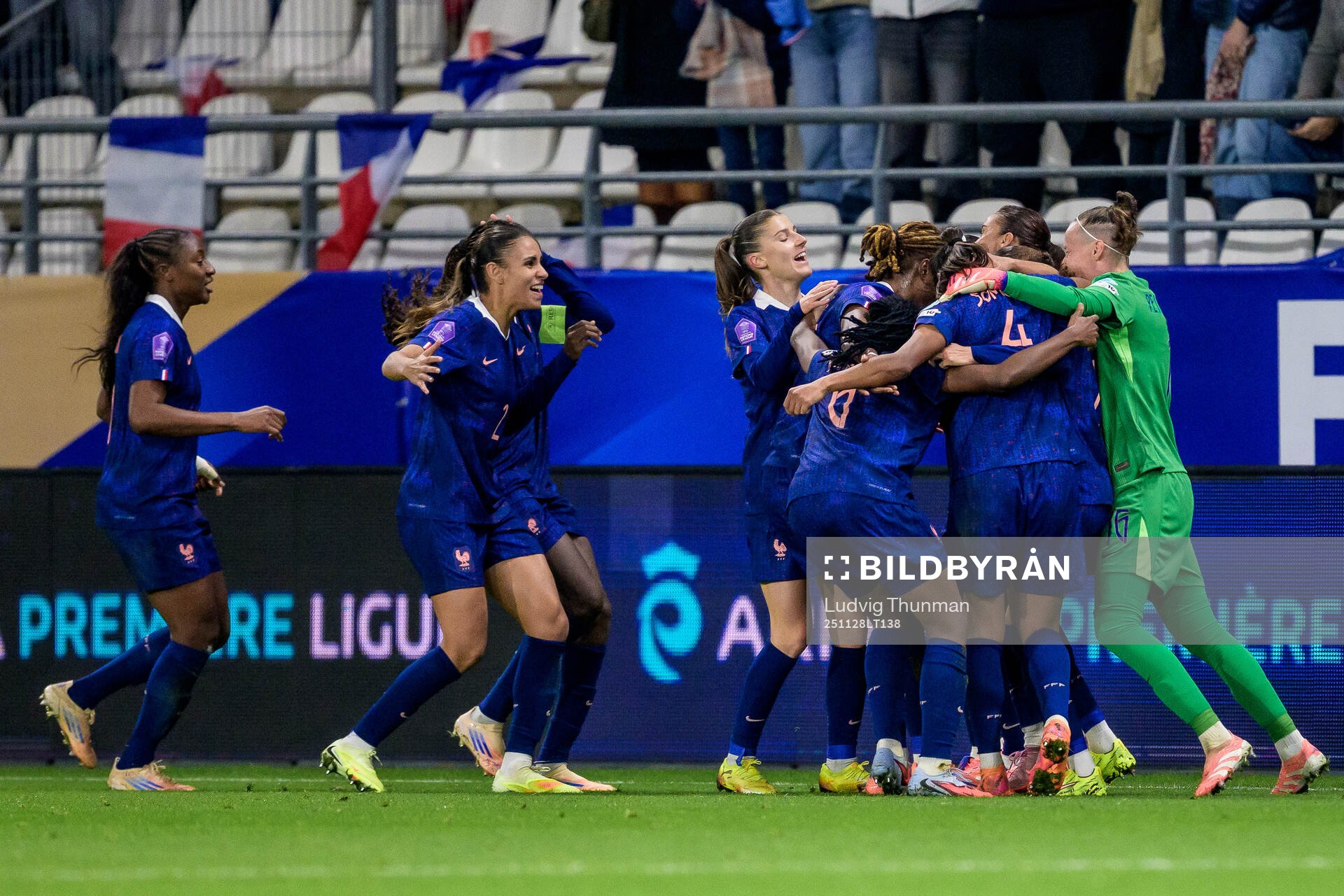 Griedge Mbock Bathy of France celebrate with teammates