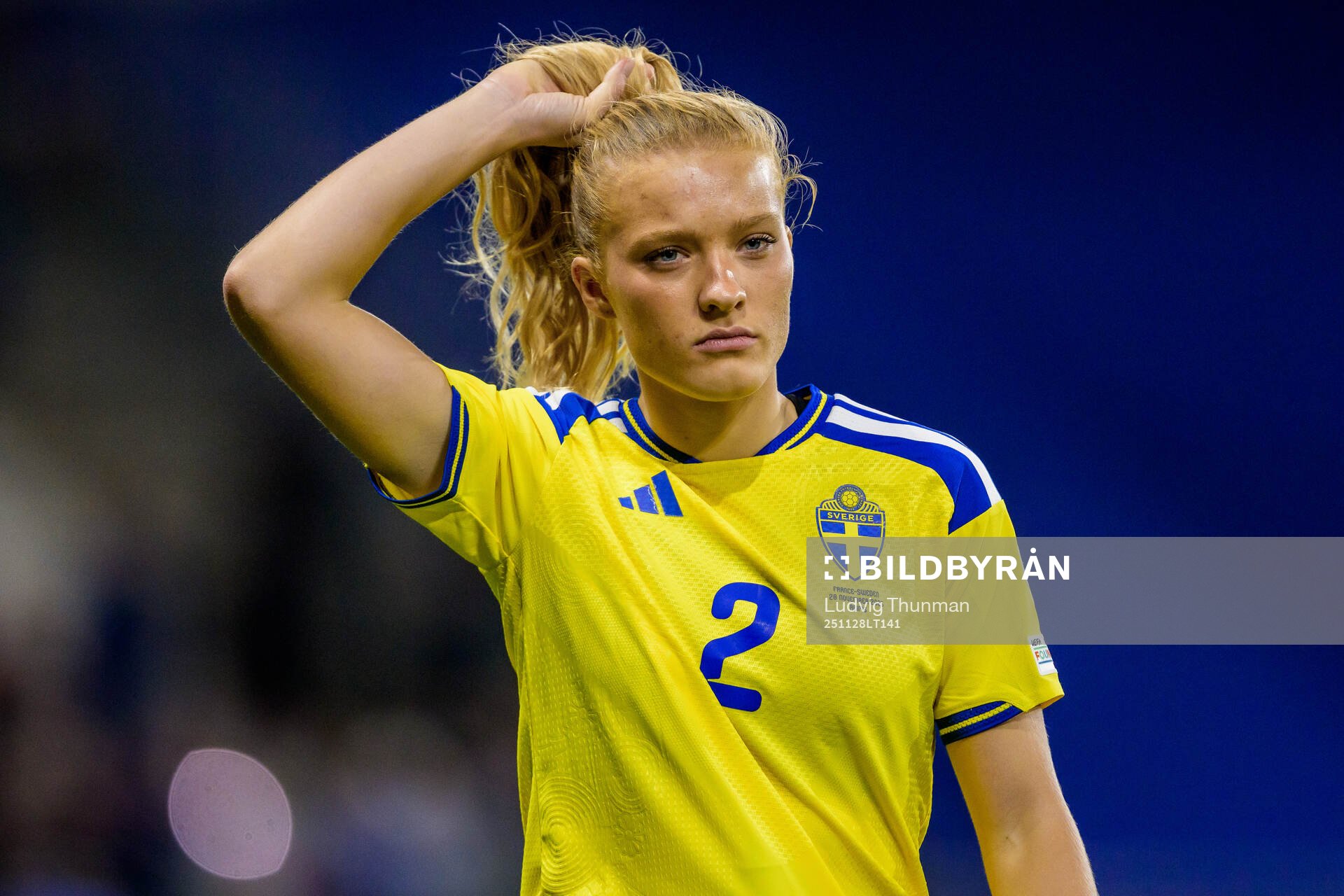 Smilla Holmberg of Sweden looks dejected