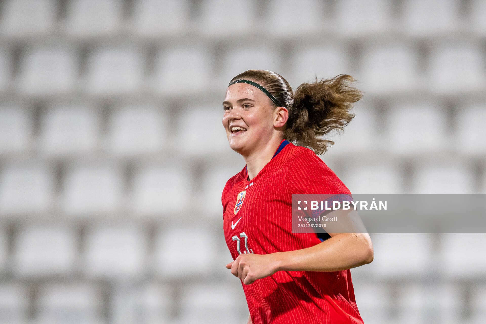 Signe Gaupset of Norway celebrates