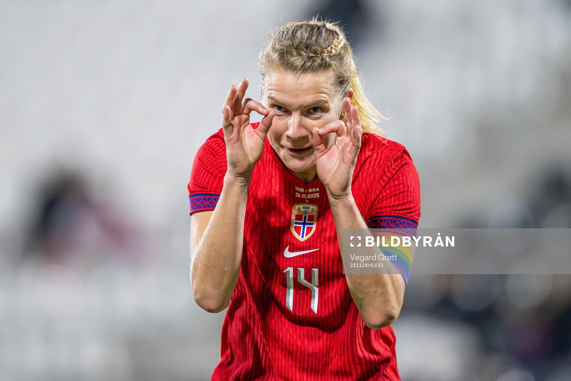 Ada Hegerberg of Norway celebrates