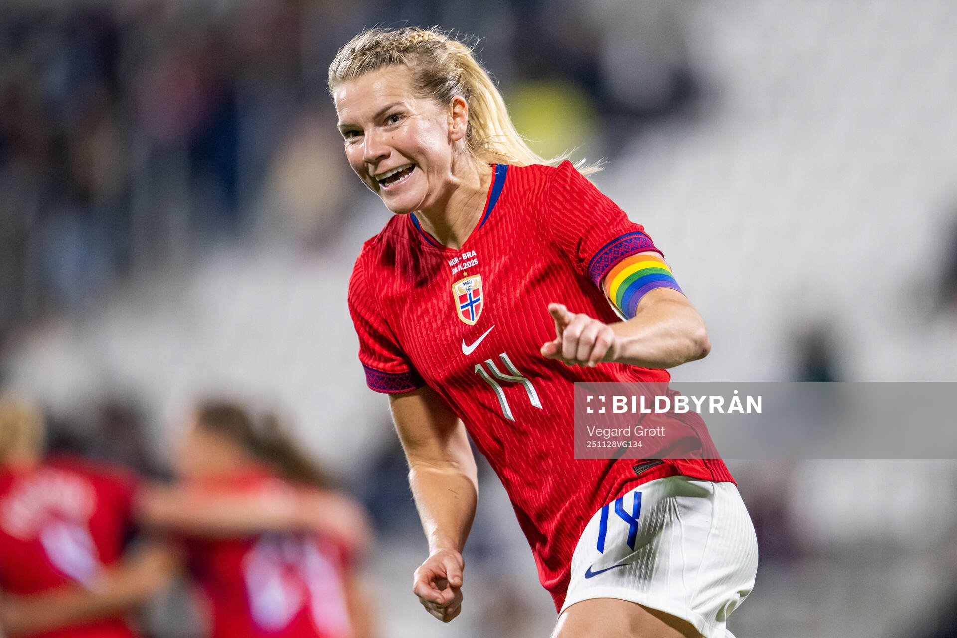 Ada Hegerberg of Norway celebrates