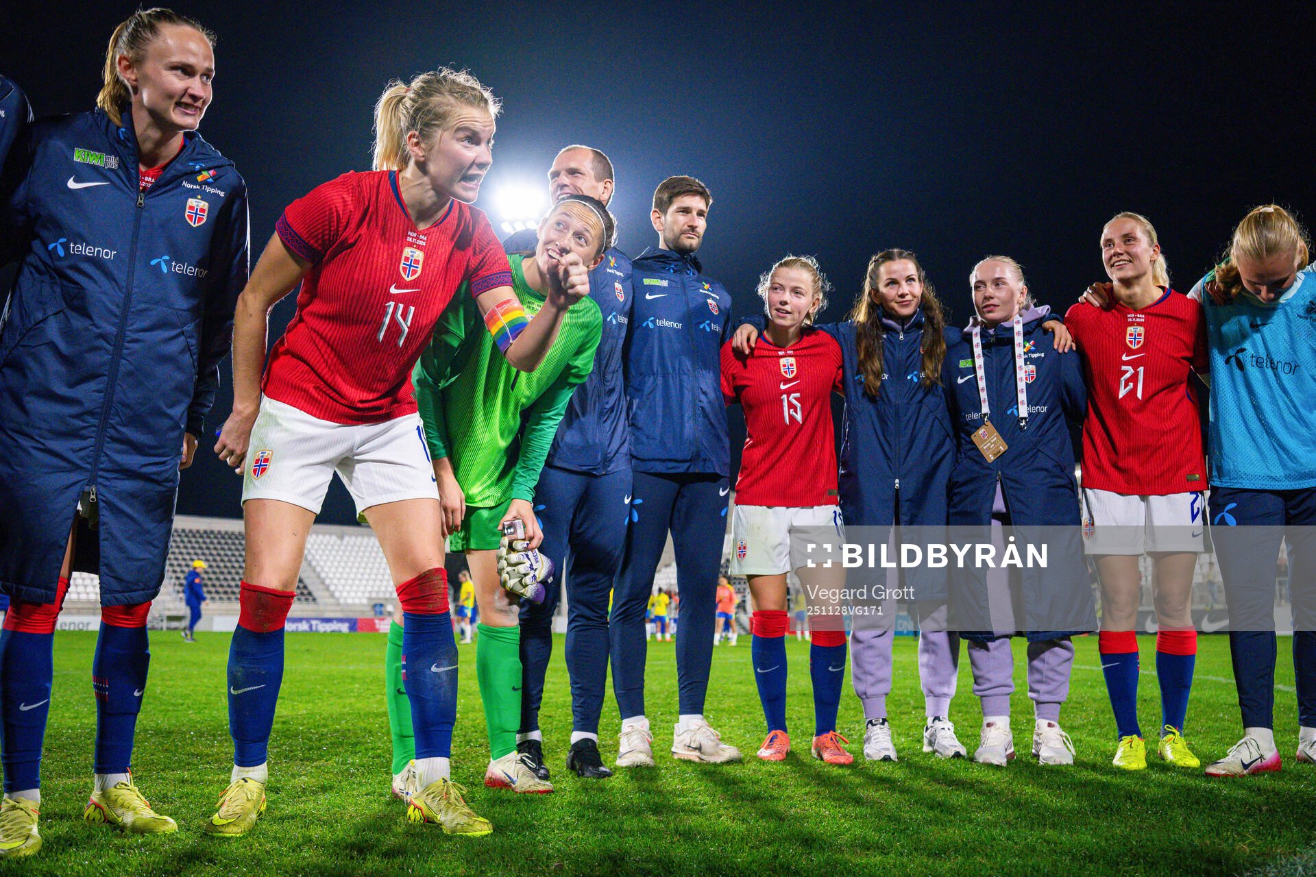 Caroline Graham Hansen, Ada Hegerberg, goalkeeper Cecilie