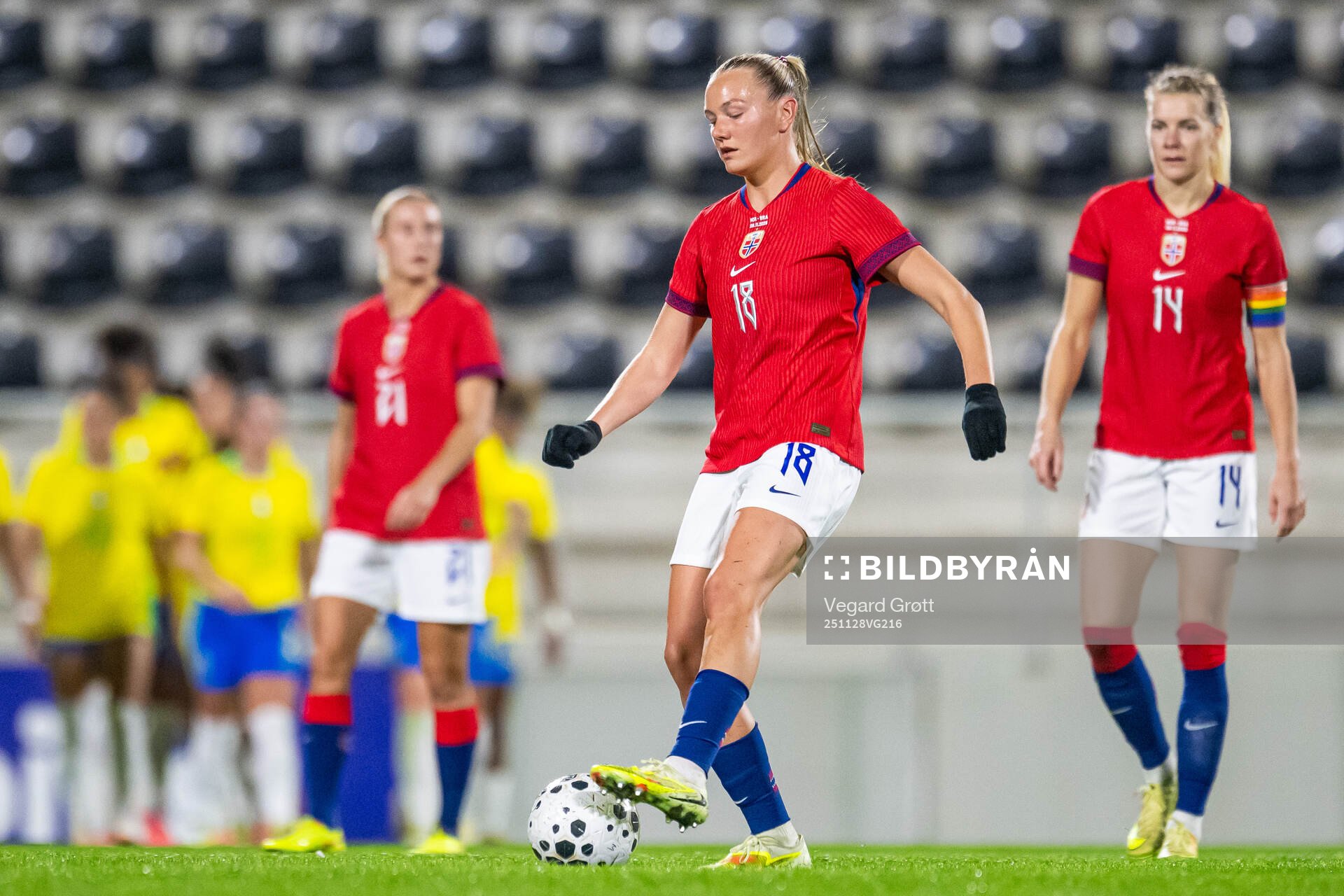 Frida Maanum of Norway looks dejected