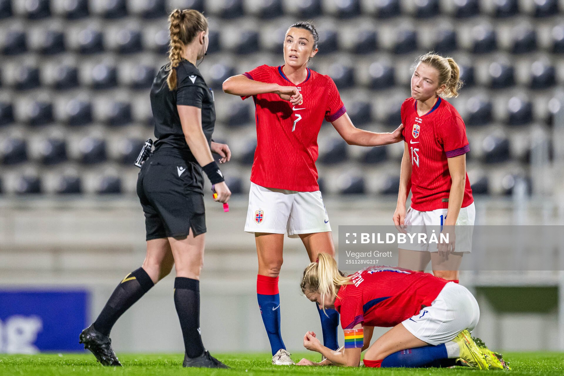 Ingrid Syrstad Engen, Ada Hegerberg and Justine Kielland of