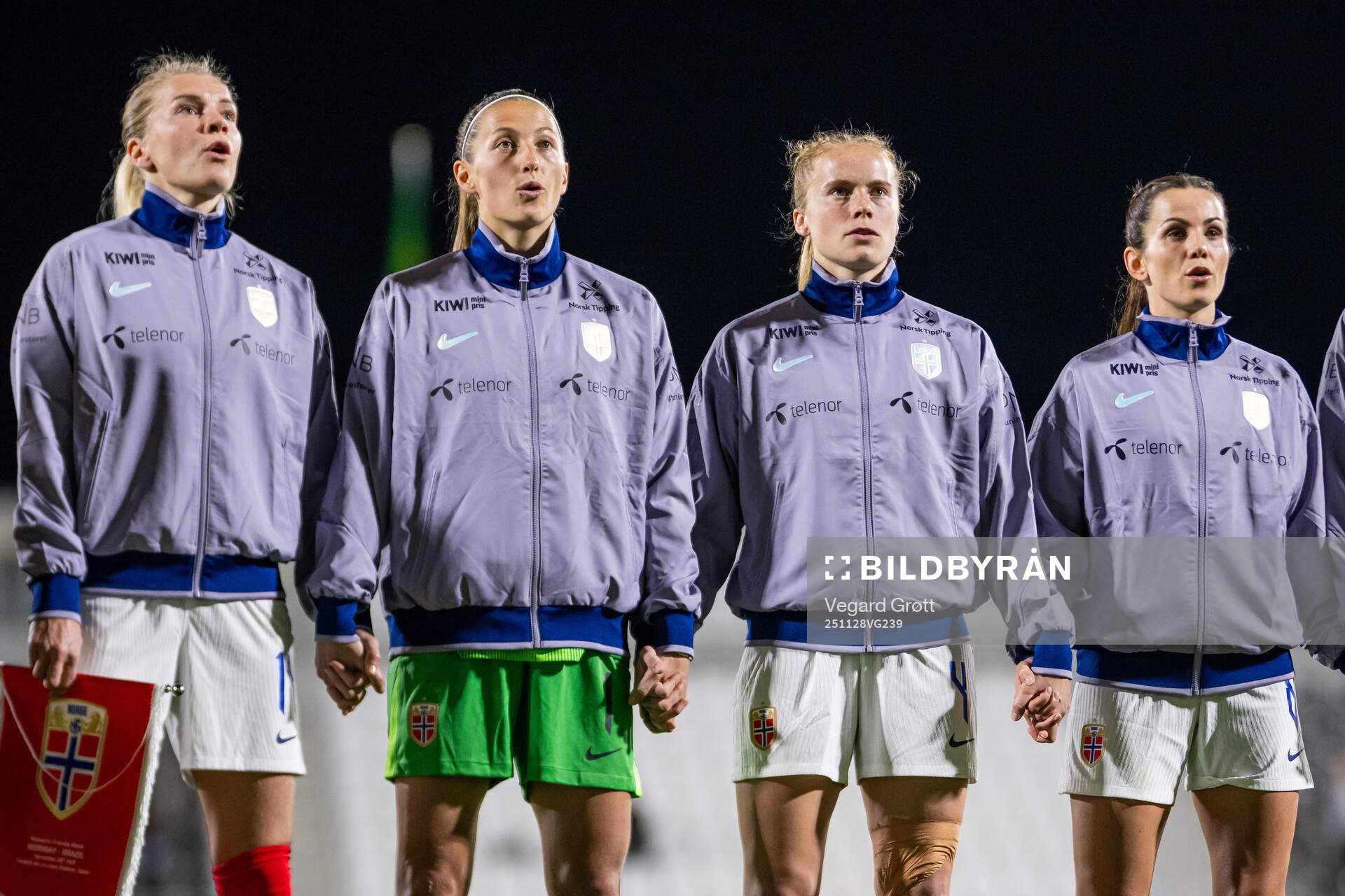 Ada Hegerberg, goalkeeper Cecilie Fiskerstrand, Julie