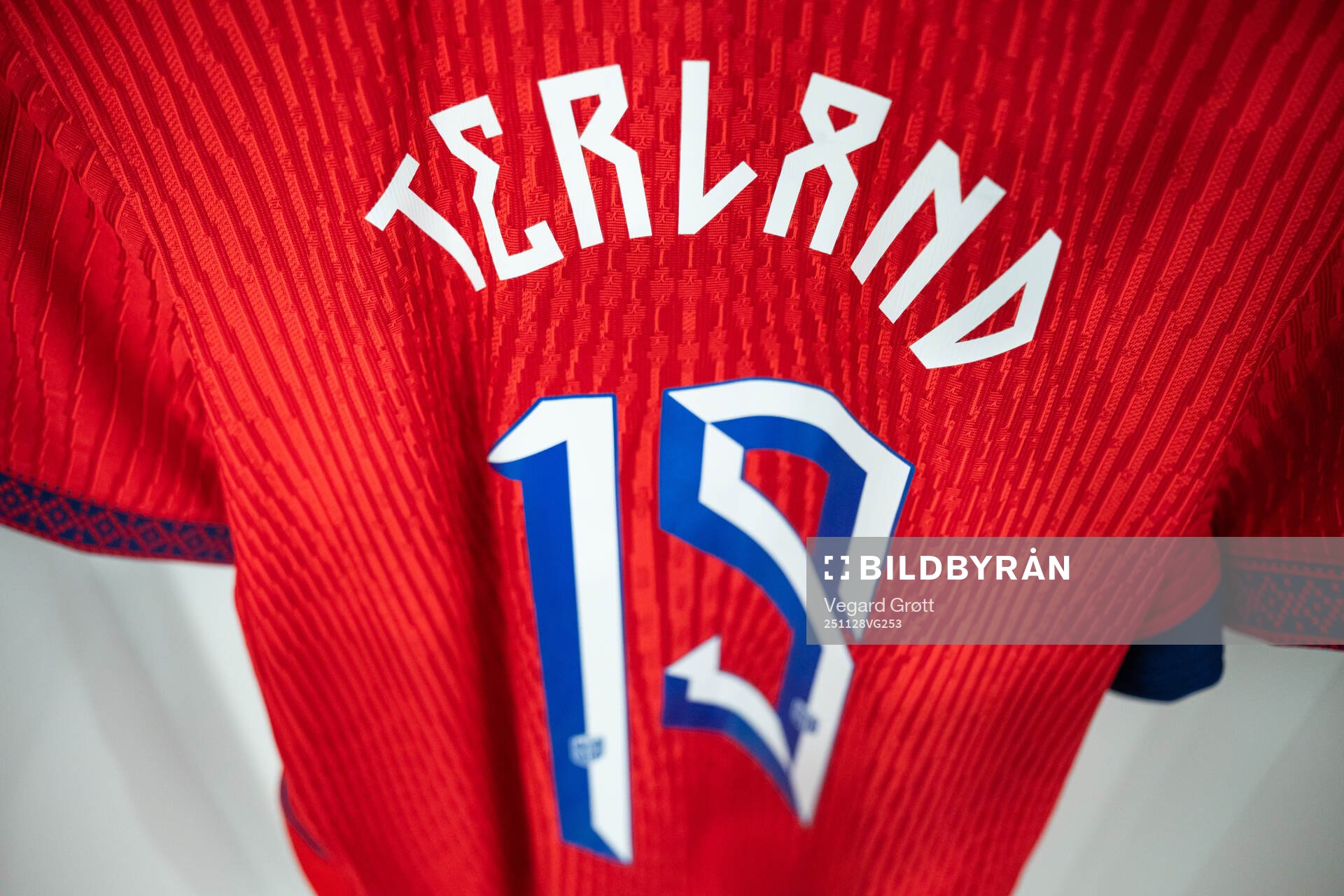 The kit of Elisabeth Terland of Norway in the dressing room