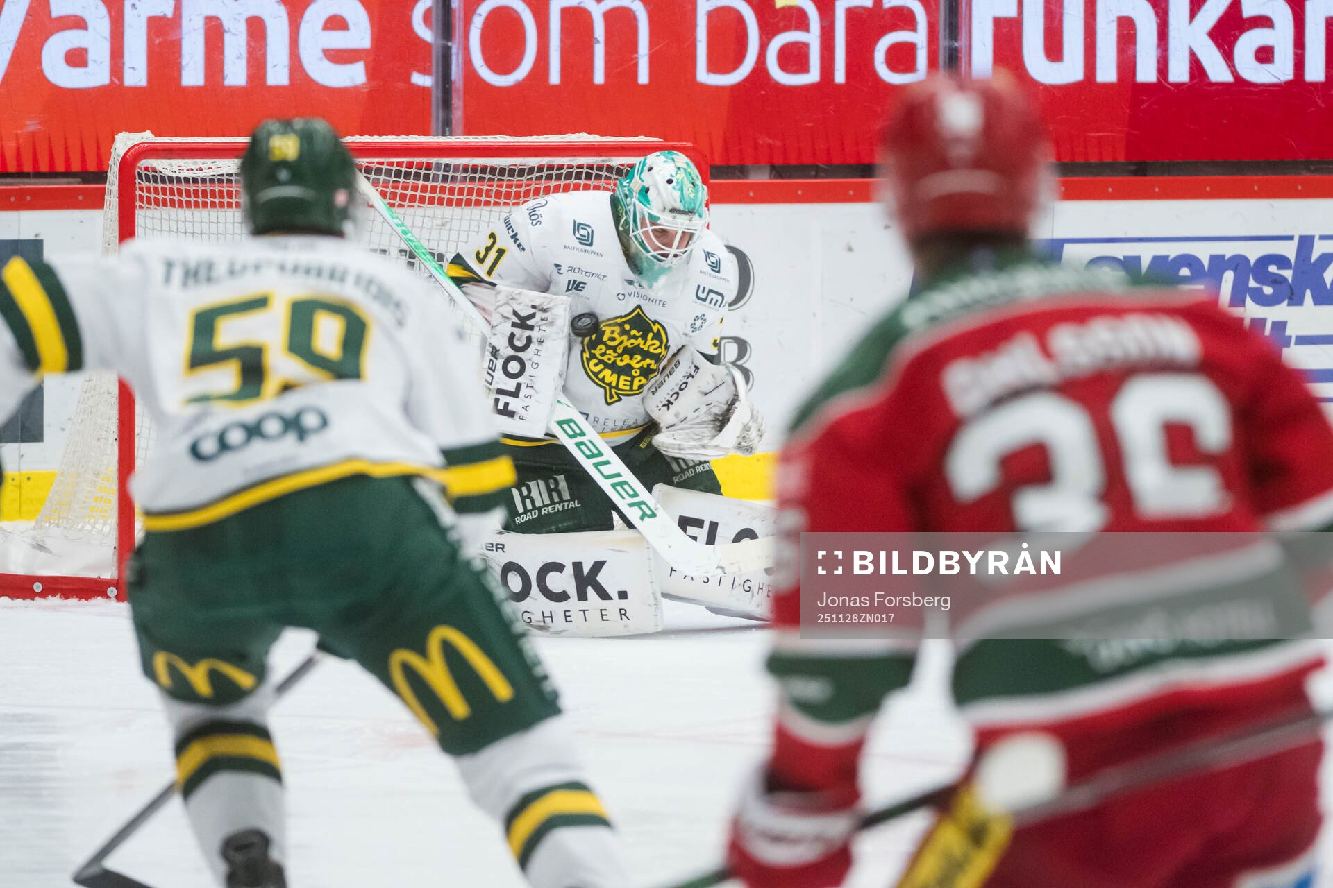 Björklövens målvakt Olle Eriksson Ek