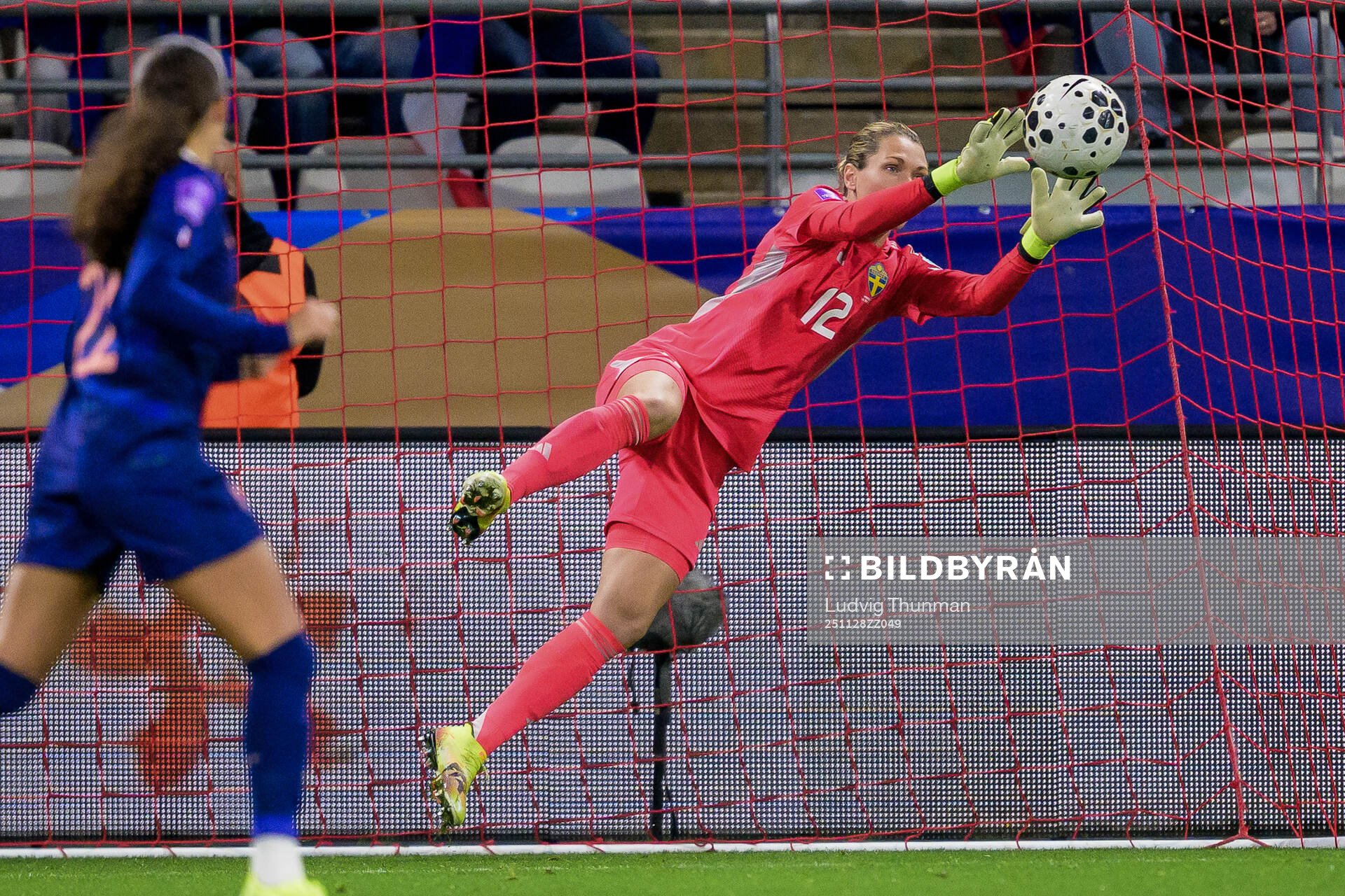 Goalkeeper Jennifer Falk of Sweden