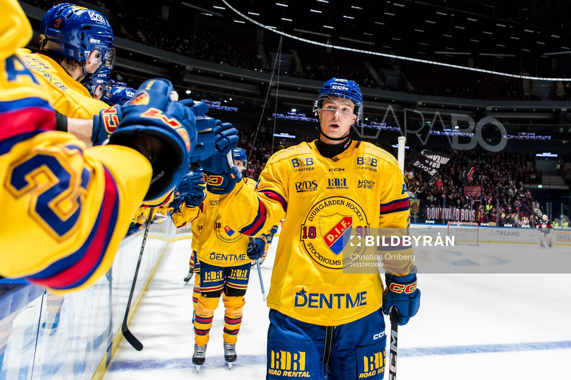 Djurgårdens Gustav Lindström jublar