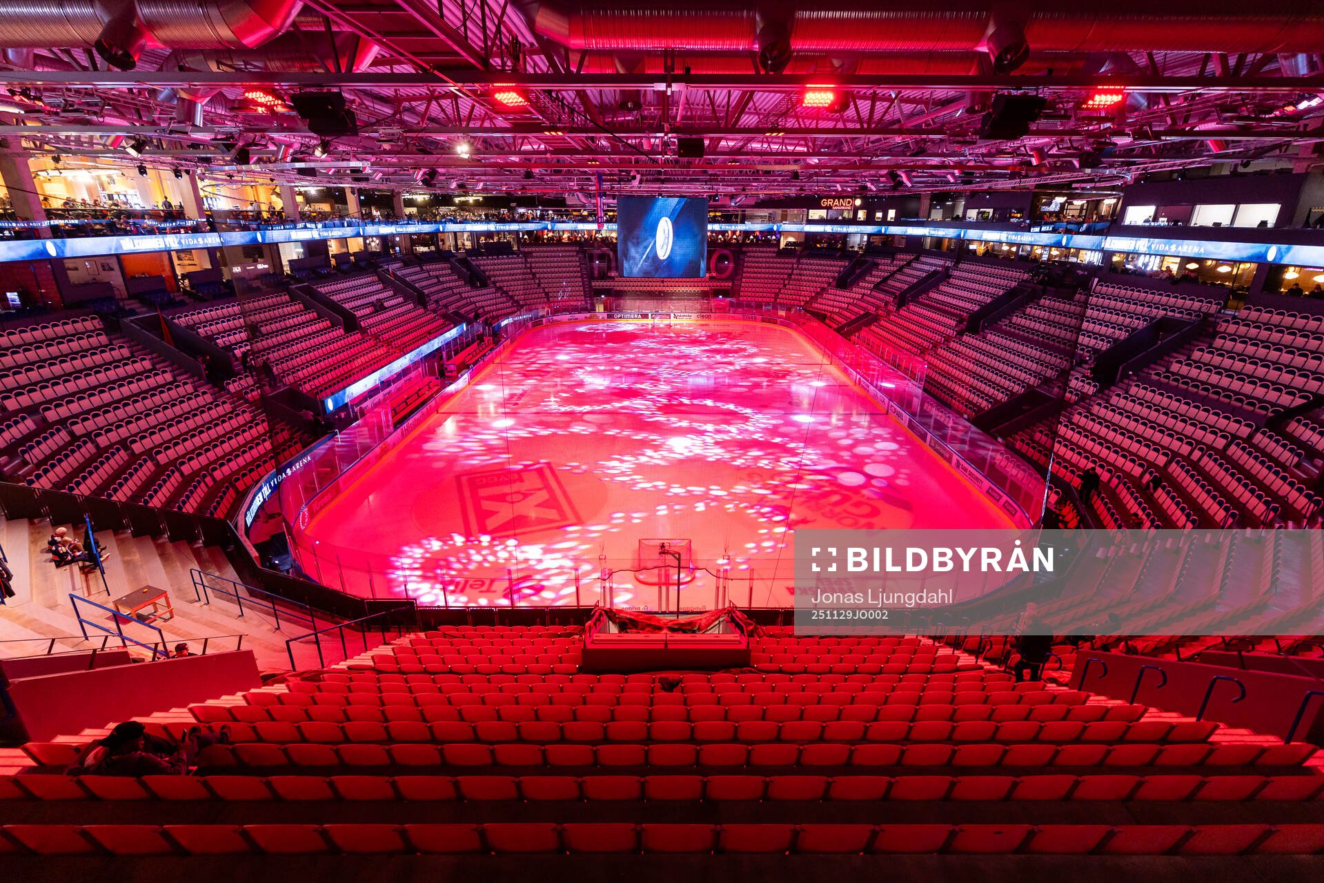 Interiör vy från Vida arena
