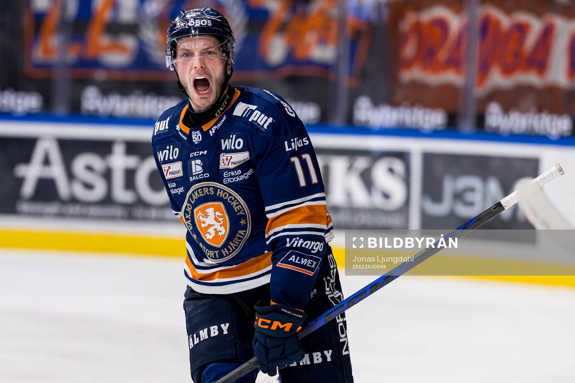 Växjös Brogan Rafferty jublar