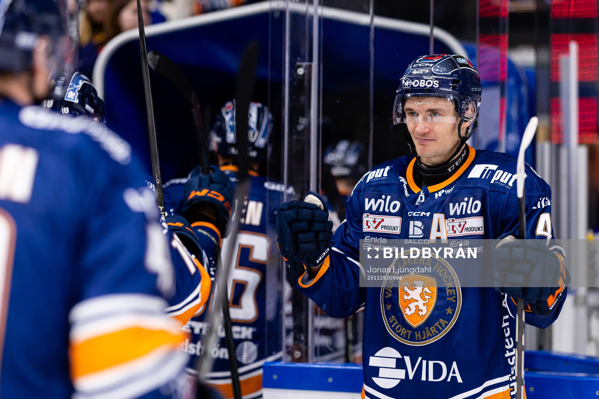 Växjös Keegan Lowe jublar