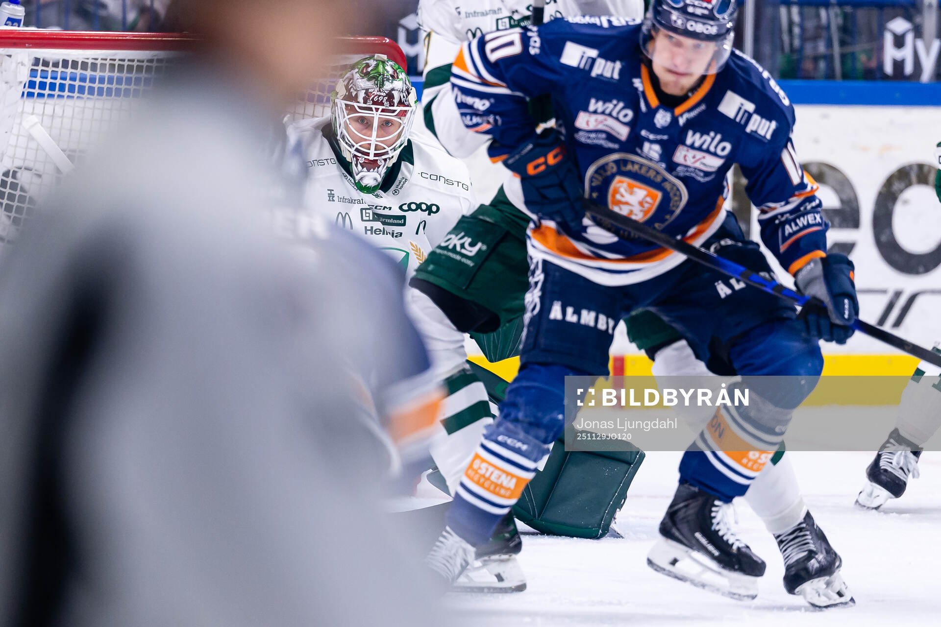 Färjestads målvakt Emil Larmi