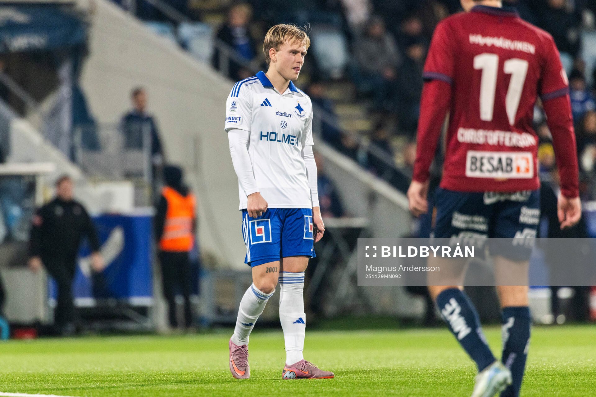 IFK Norrköpings Isak Andri Sigurgeirsson deppar