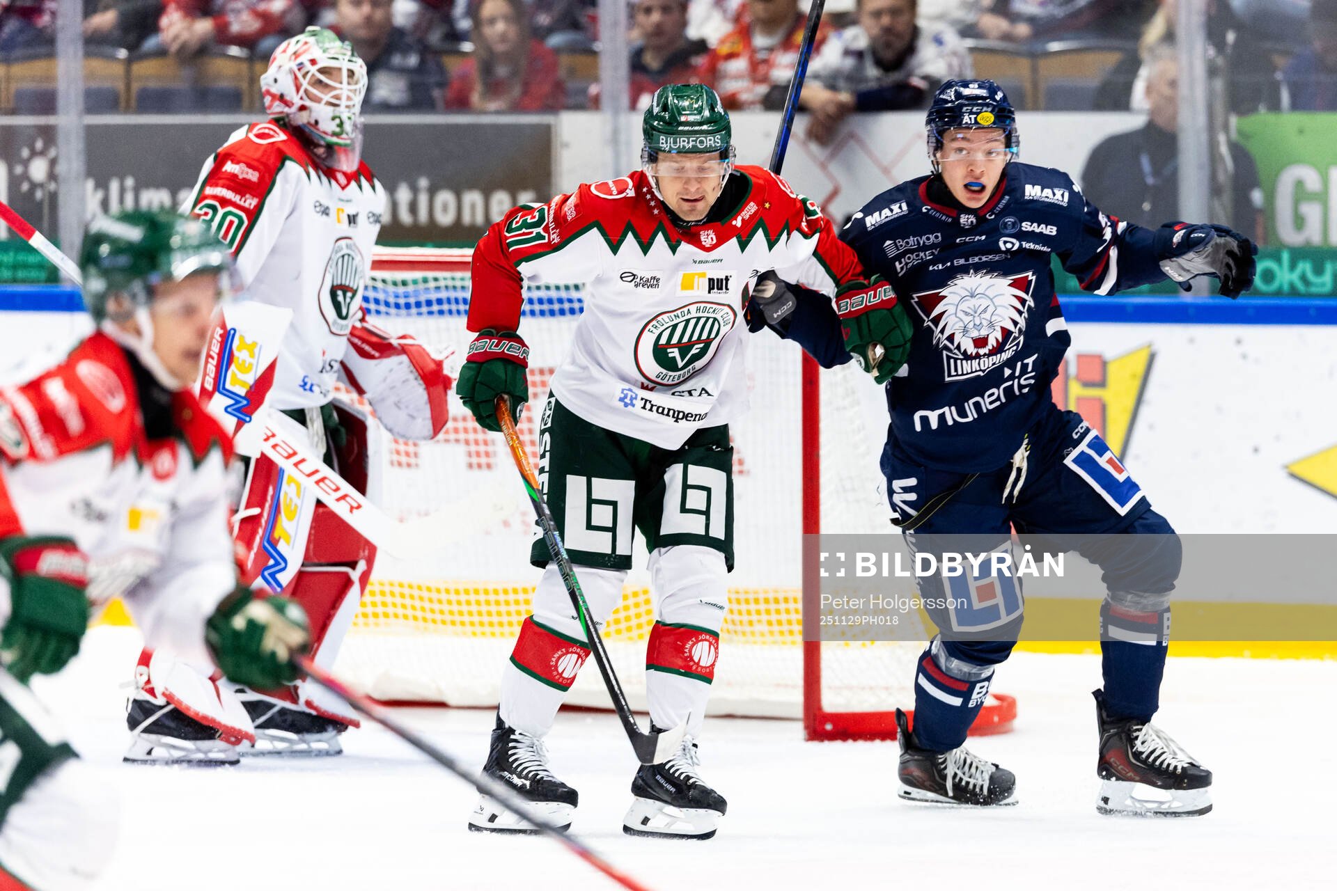 Frölundas Nicklas Lasu och Linköpings Oliver Johansson